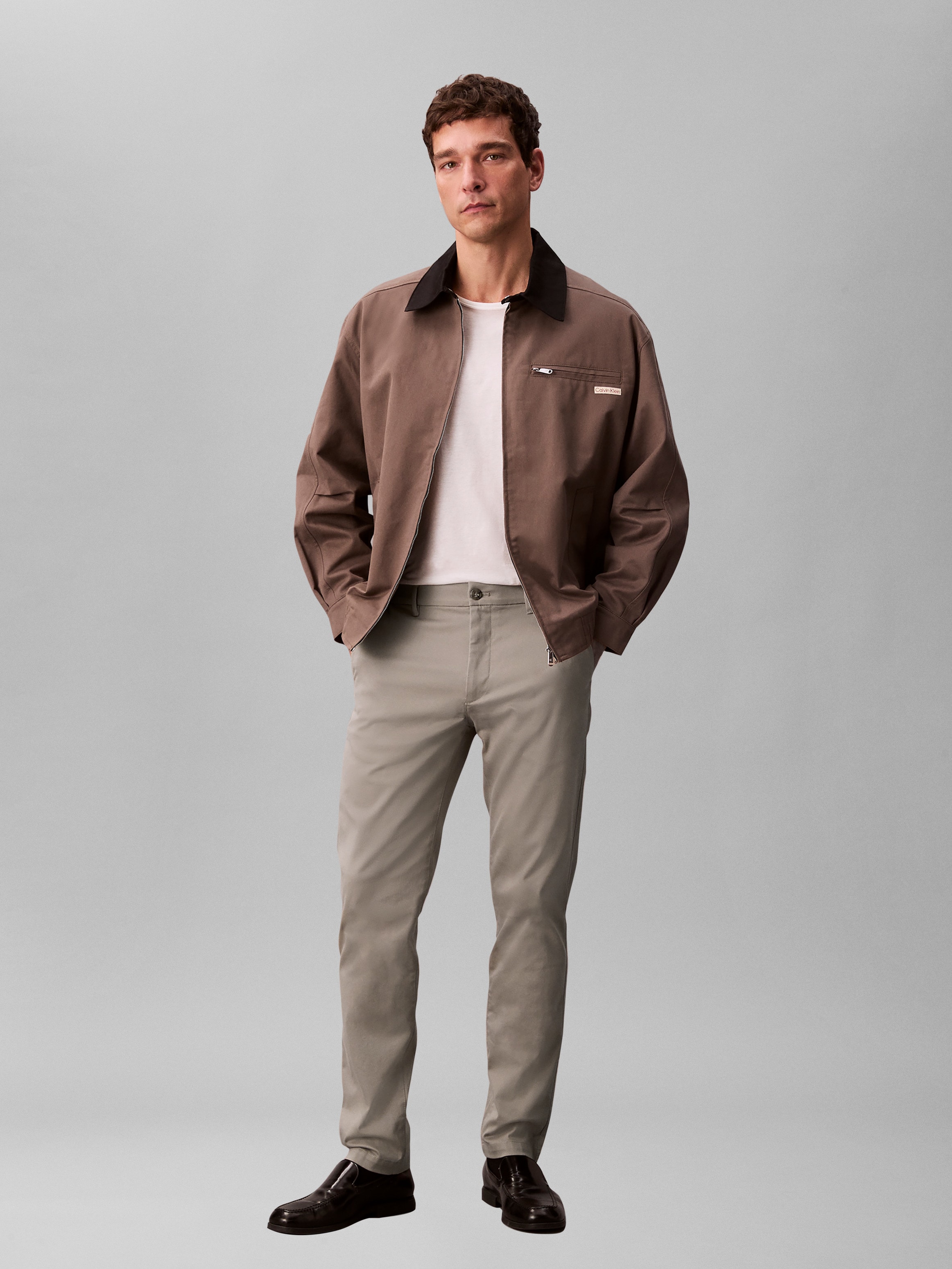 Calvin Klein Stoffhose »SLIM REFINED COTTON STRETCH TROU«  Slim fit mit Eingrifftaschen