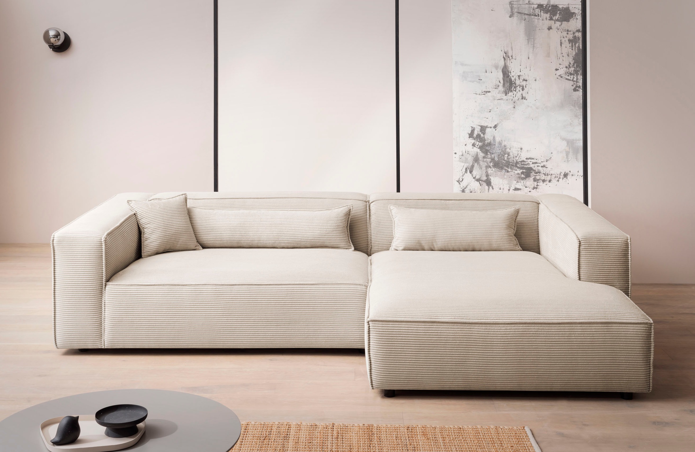 LeGer Home by Lena Gercke Ecksofa »PIARA XXL, Big-Sofa in Cord oder Leineno günstig online kaufen