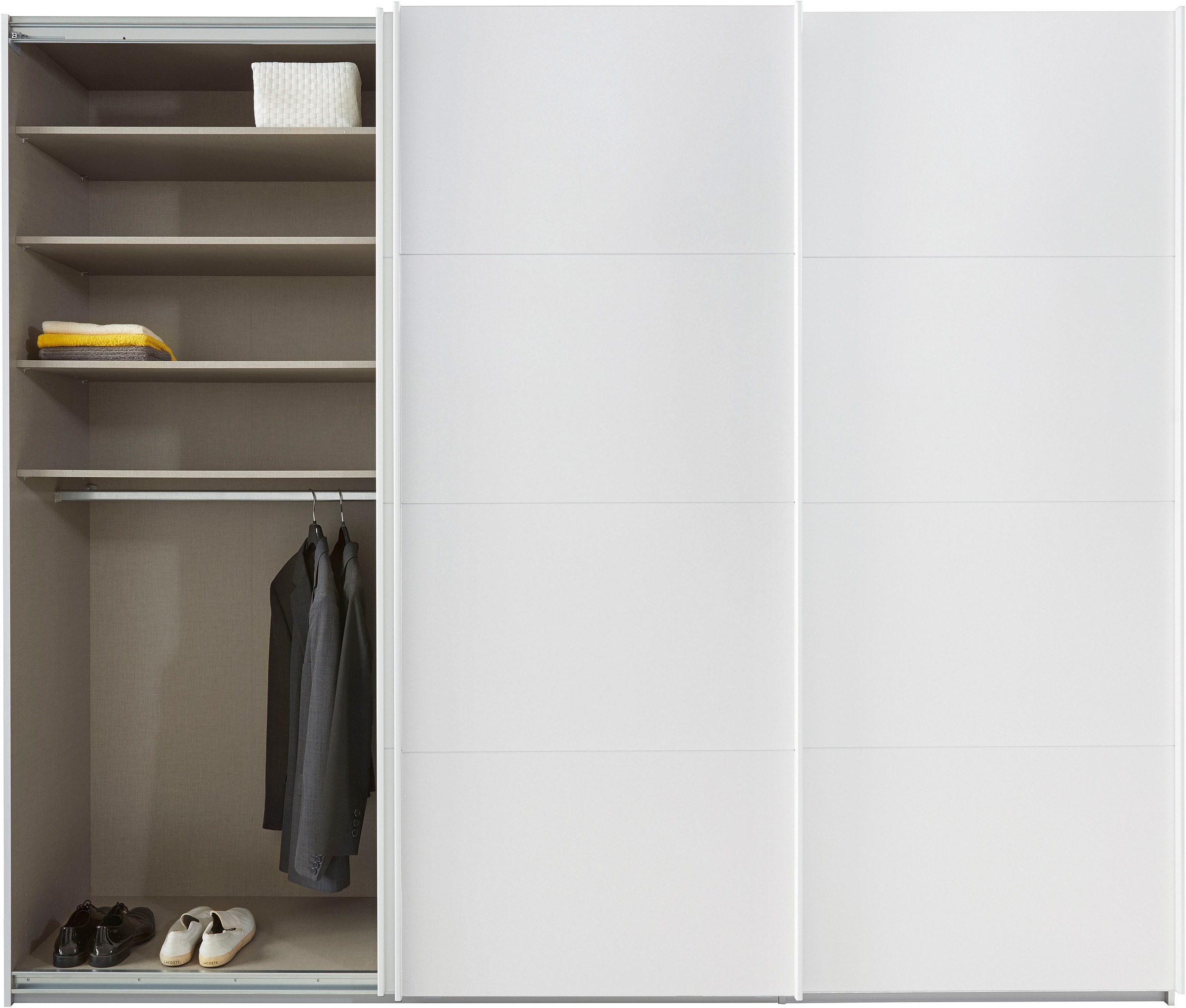 rauch Schwebetürenschrank »Kleiderschrank Schrank Garderobe TOPSELLER OTELI inkl. Inneneinteilung«, mit 3 Innenschubladen sowie zusätzlichen Einlegeböden MADE IN GERMANY