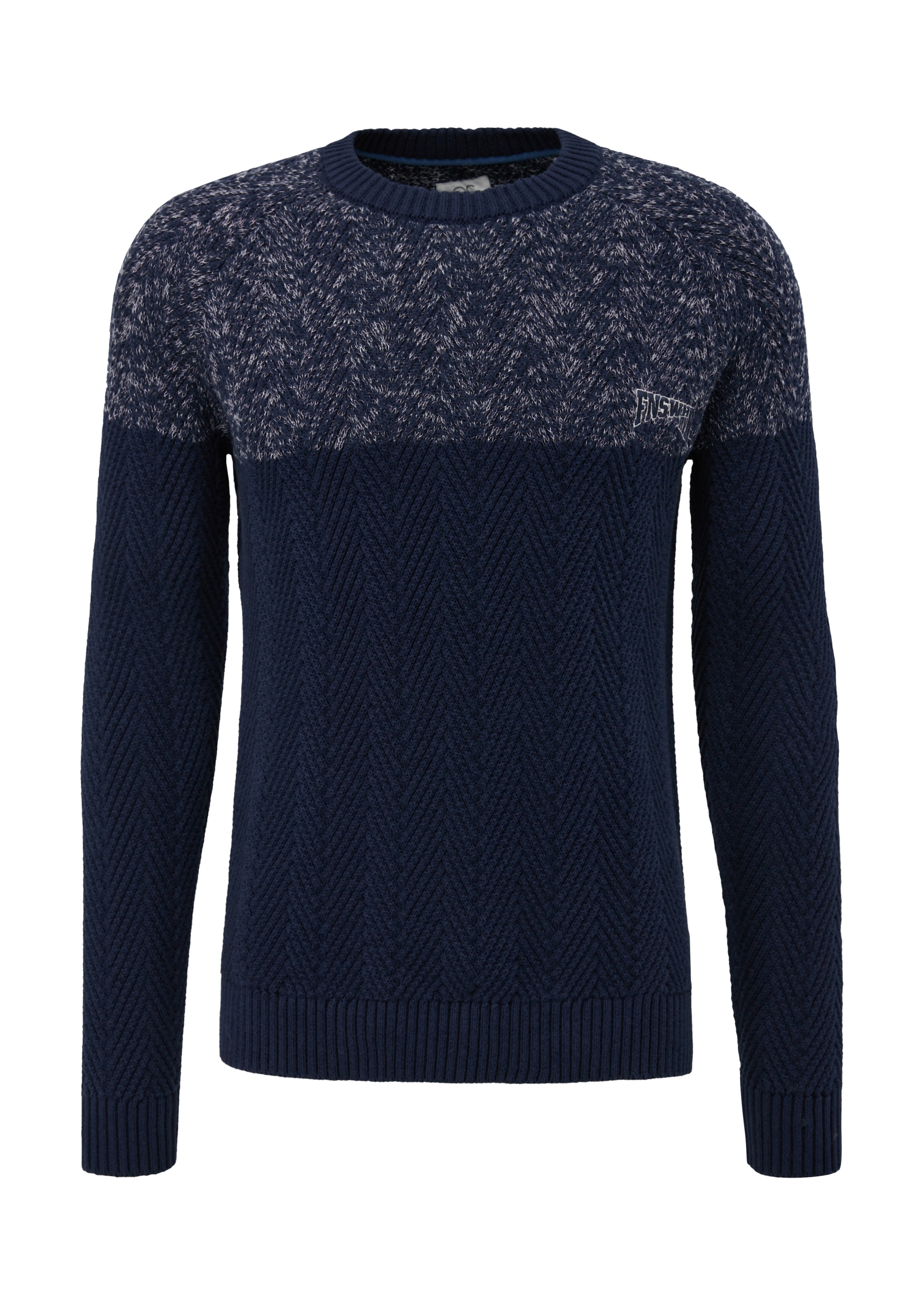QS Strickpullover, in Colorblock-Optik