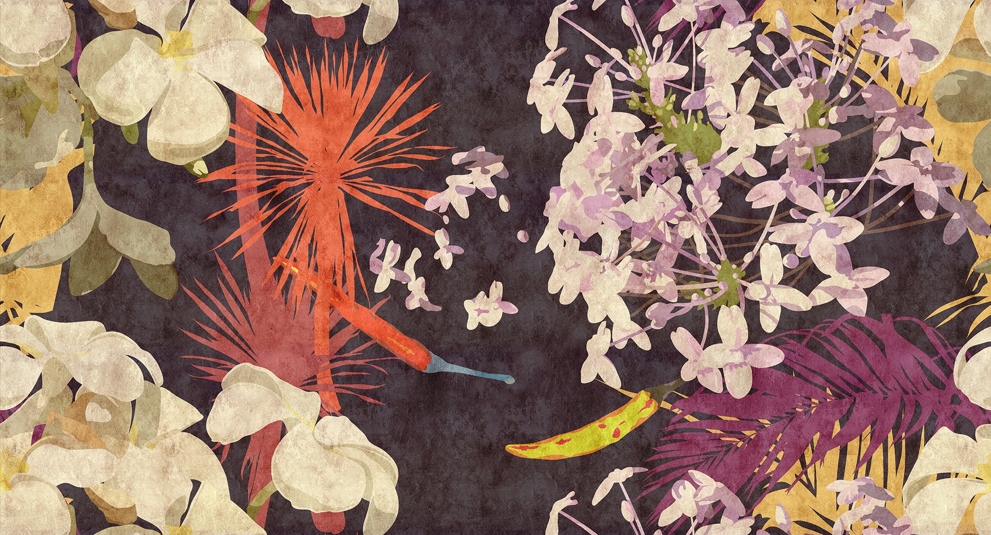 living walls Fototapete »Walls by Patel Vintage Bouquet 1« glatt Vlies, Wan günstig online kaufen