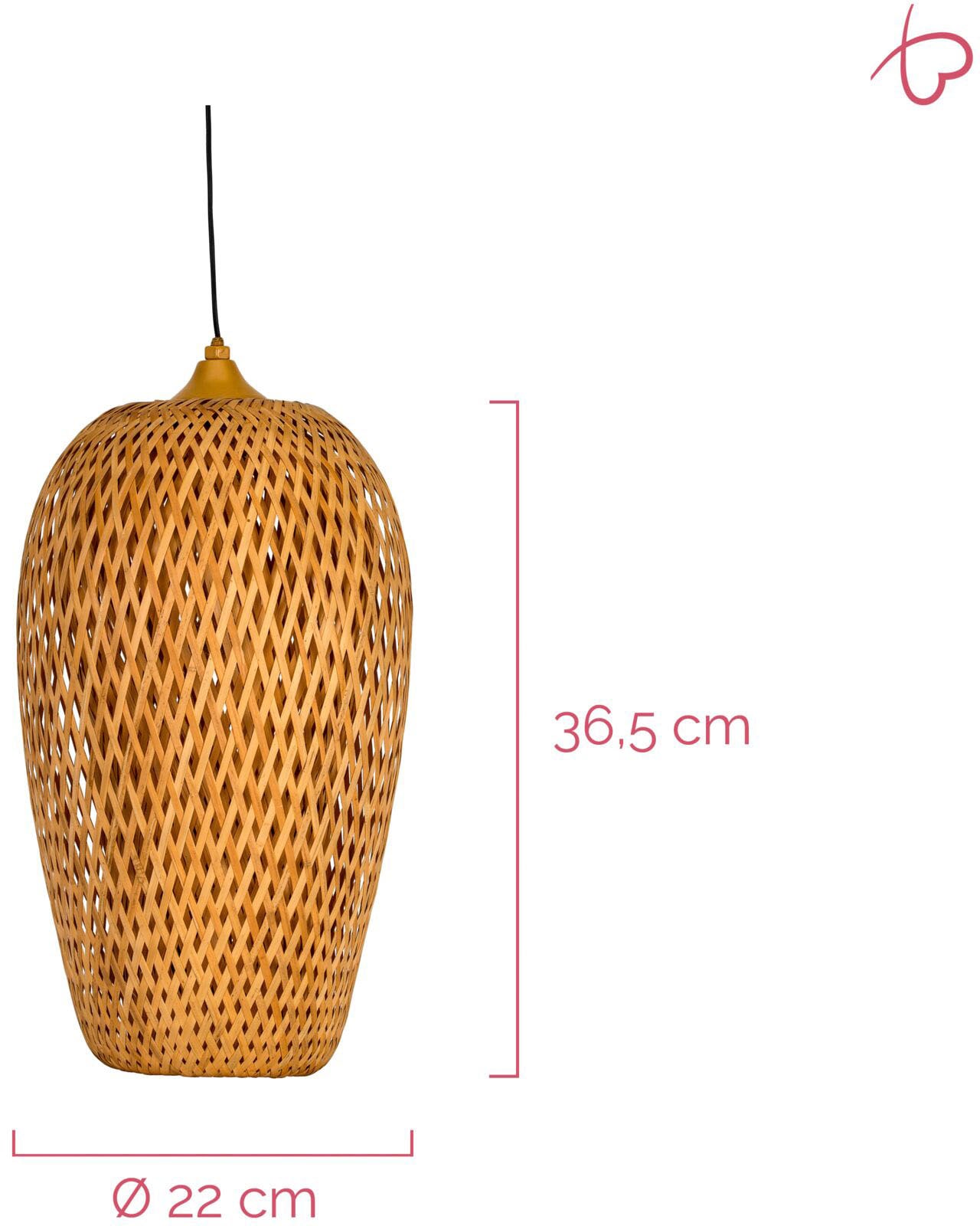 Pauleen LED Pendelleuchte »Sunshine Bliss Solarpendel Outdoor Bambus/Rattan/Kunststoff/Metall«, 1 flammig, Solar