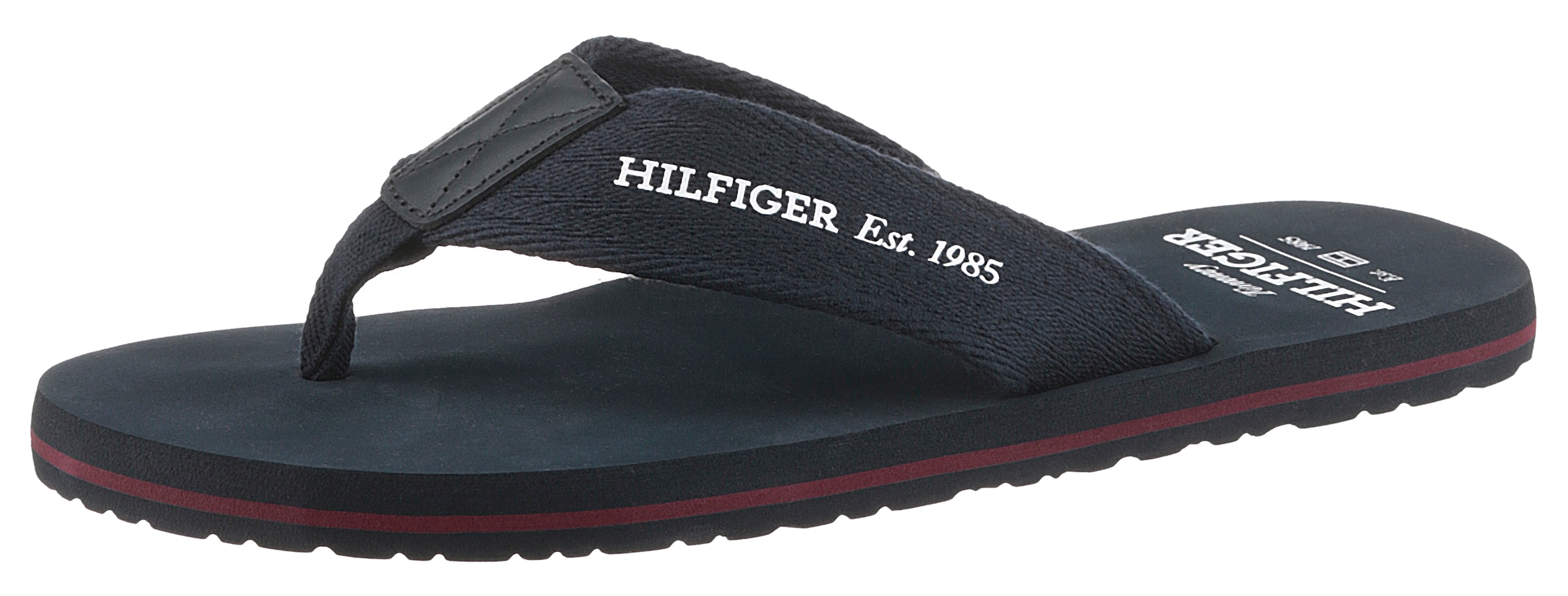 TOMMY HILFIGER Zehentrenner »HILFIGER 85 BEACH SANDAL«, Sommermode, Dianette, Sommerschuh mit...