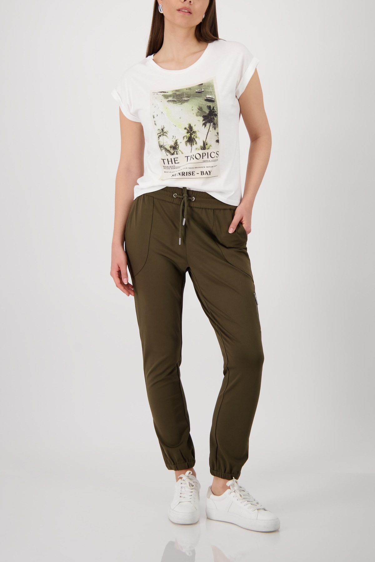 Monari Jogger Pants »Hose Jill Basic«  Regular fit mit Reißverschlusstasche