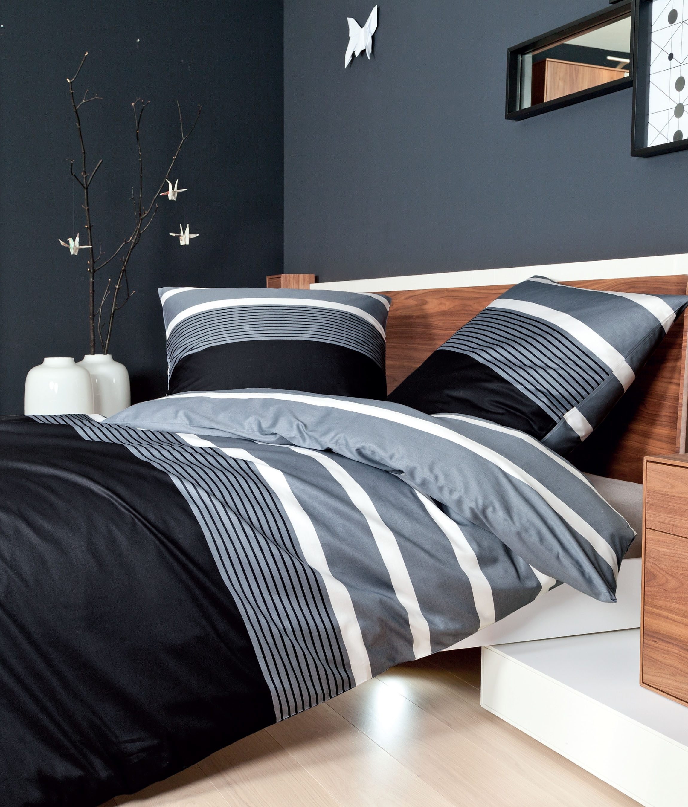 Janine Bettwäsche »J. D. 8468« 2 Stk. tlg. Bettwäsche im Streifen-Design in verschiedenen Qualitäten