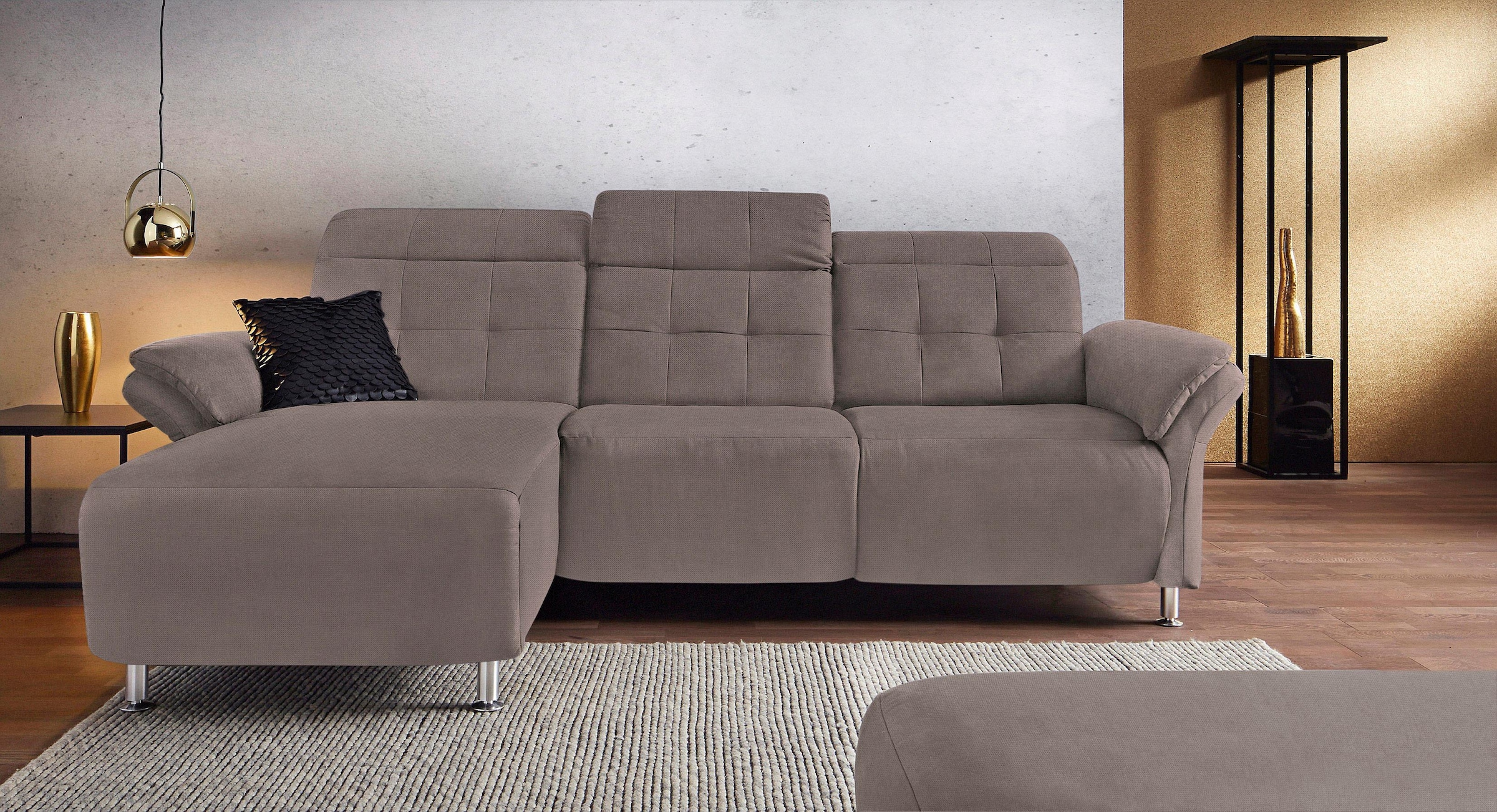 Home affaire Ecksofa »Manhattan L-Form« 2 Sitze mit elektrischer Relaxfunkt günstig online kaufen