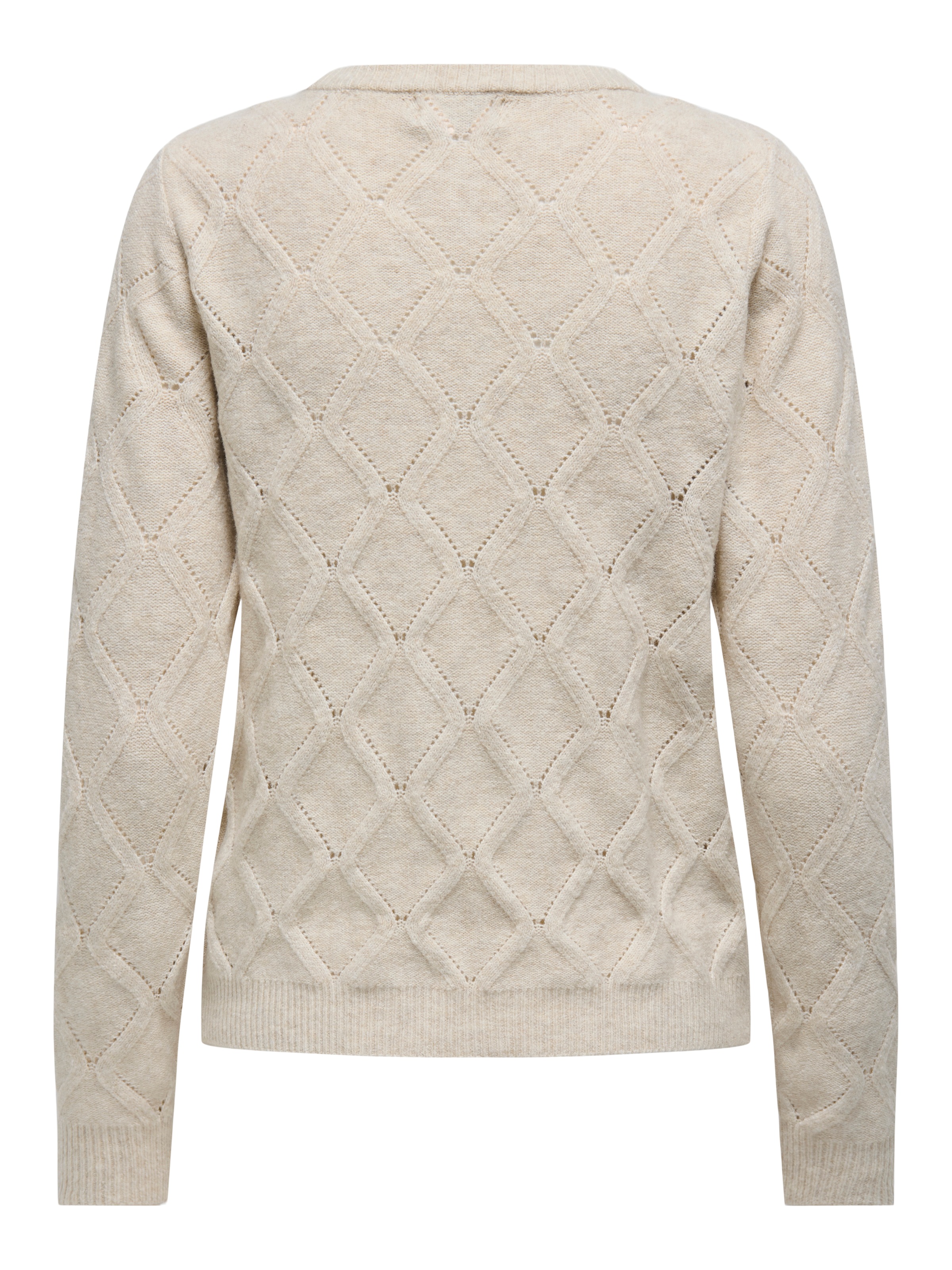 ONLY Rundhalspullover »ONLLIANA LIFE LS PEARL O-NECK CC KNT«