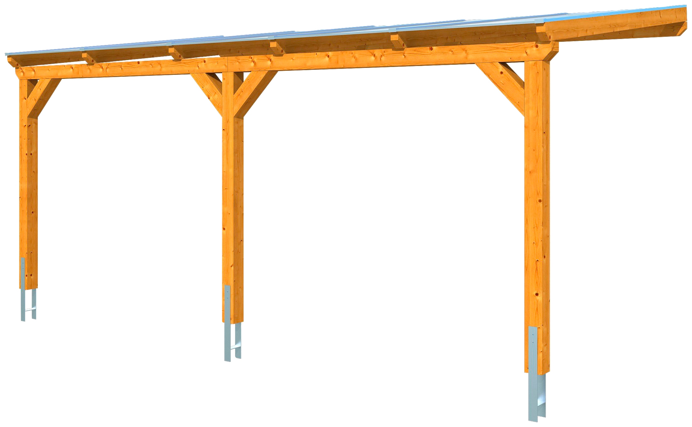Skanholz Anlehncarport »Vogtland«, 276 cm, hellbraun