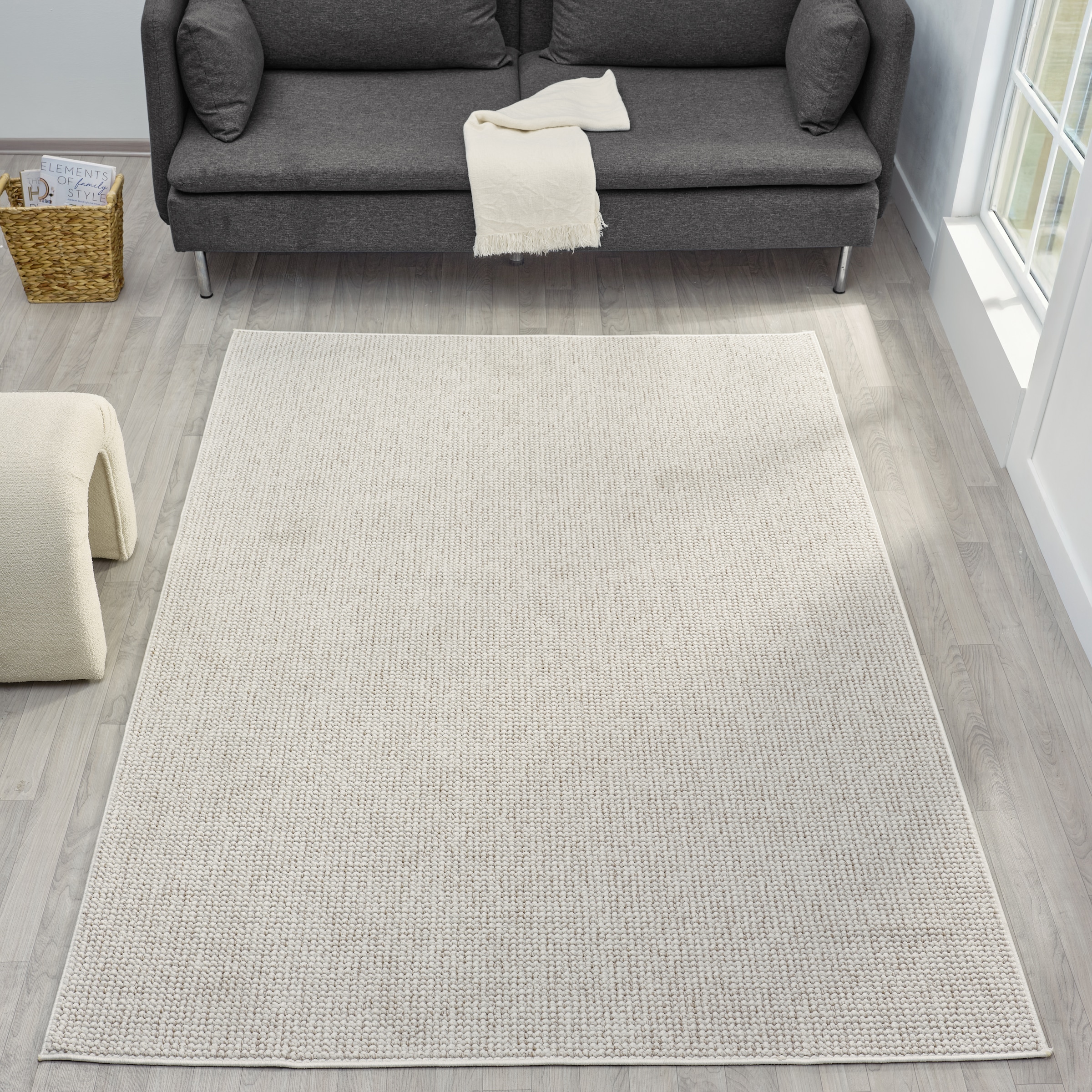 OTTO home Teppich »Lilri«, rechteckig, 10 mm Höhe, Wolloptik, Wohnzimmer, Schlafzimmer, Esszimmer