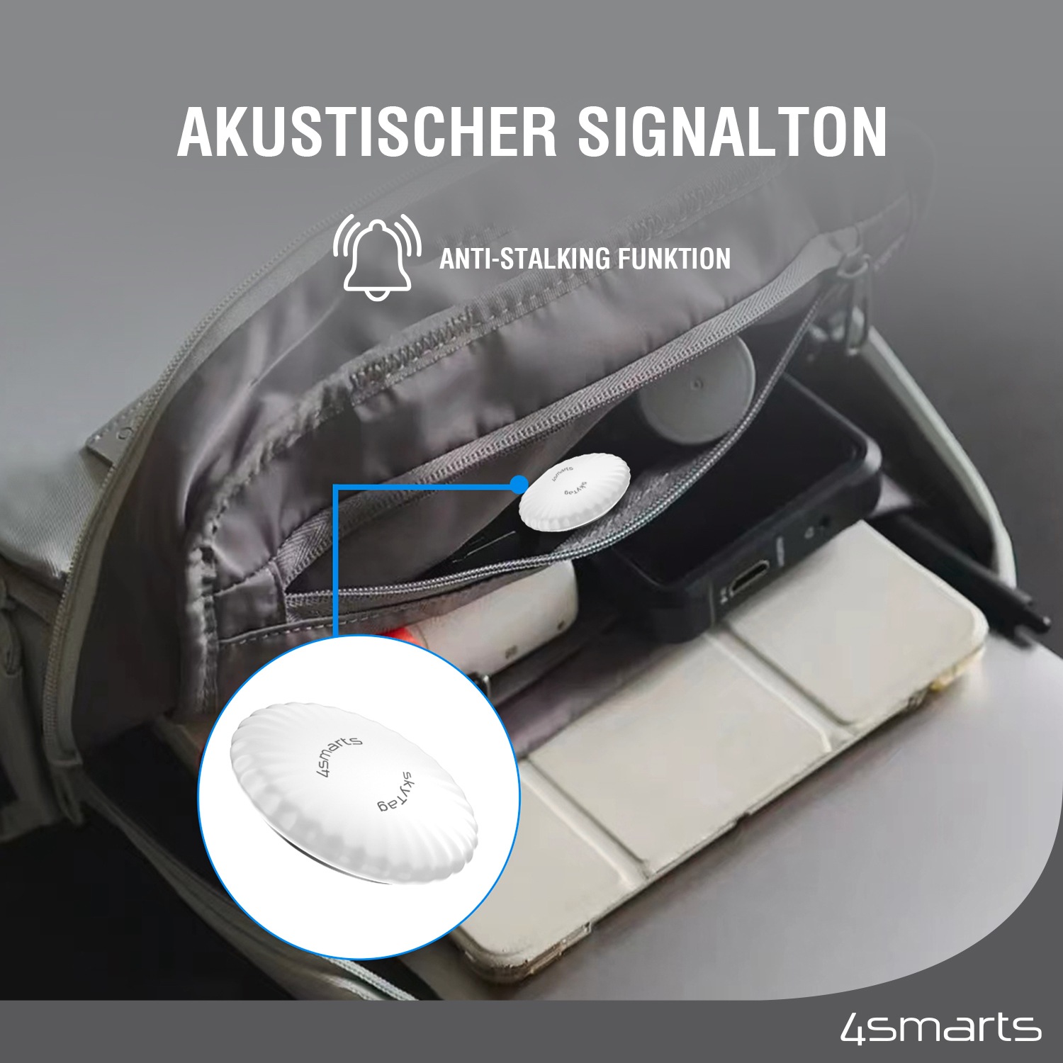 4smarts GPS-Tracker »Standort-Finder SkyTag Slim 2er Set«, (2 St.), Multi-Pack AirTag Alternative Wo ist? Find My Mfi-zertifiziert