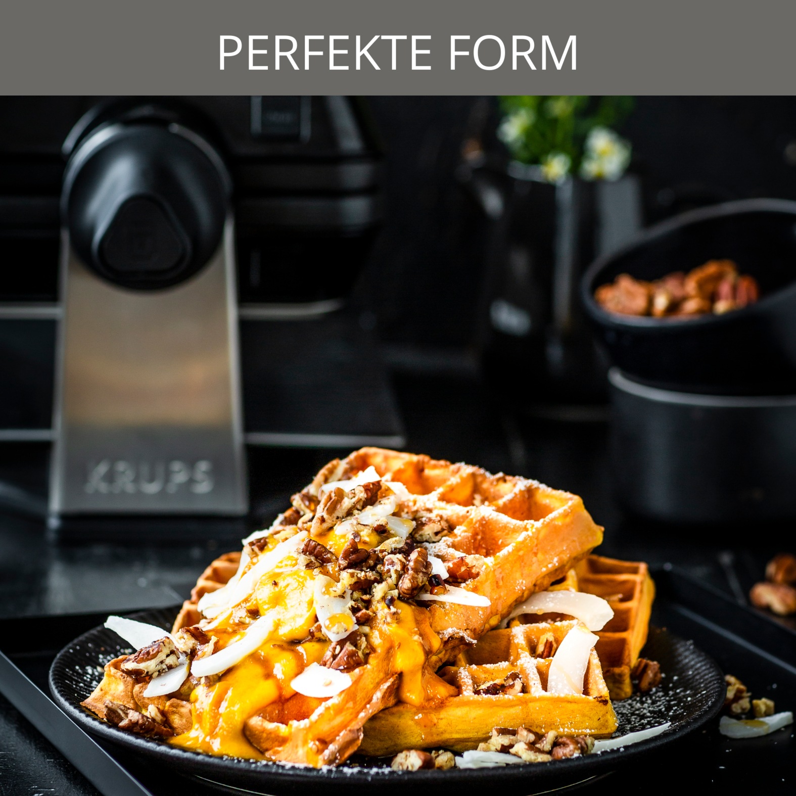 Krups Waffeleisen »FDD95D Professional«, 1200 W, Doppelwaffeleisen, belgische Waffeln, Dreh-Funktion, 7 Bräunungsstufen