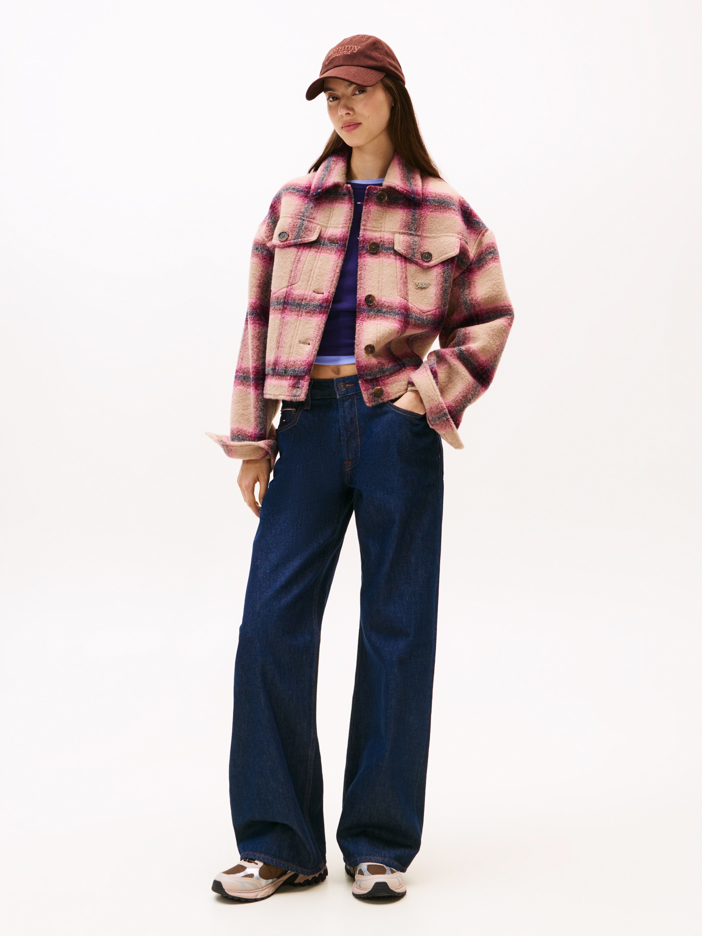 Tommy Jeans Hemdjacke »TJW WOOL TRUCKER JACKET« Materialmix, mit Wolle