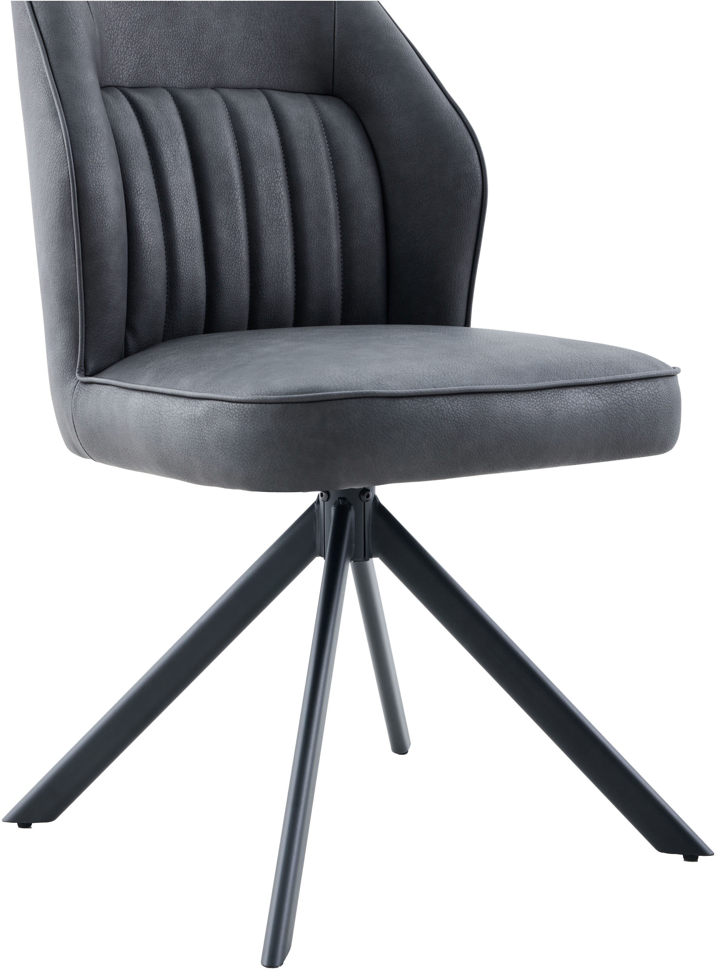 HELA 4-Fußstuhl »PRIZZI« (Set) 2 Stk.4-Fuß, 360° drehbar, Gestell oval, gepolstert, Lederoptik