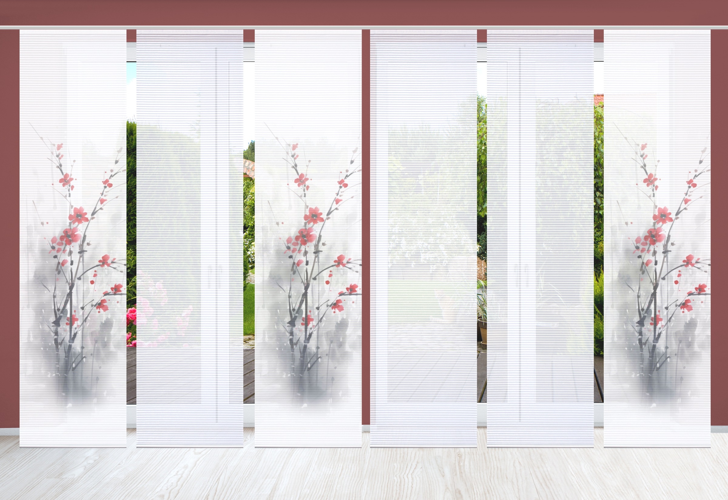 HOME in green Schiebegardine »BELMIRA« Paneelwagen 6 Stk. tlg. SET DIGITALD günstig online kaufen