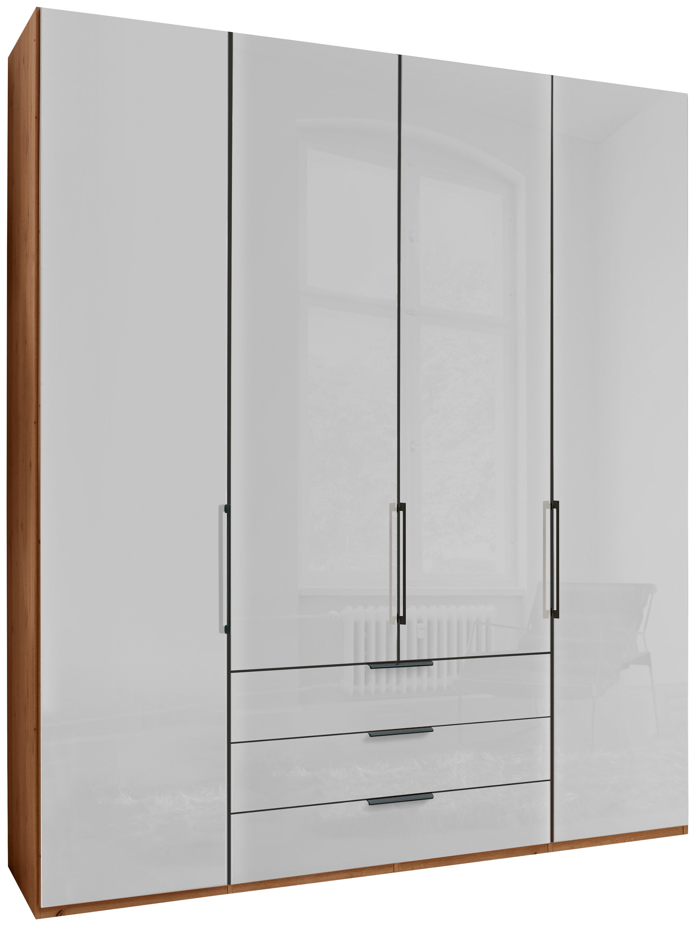 WIEMANN Falttürenschrank "Monaco", mit Glasfront sowie hochwertigen Beschlä günstig online kaufen