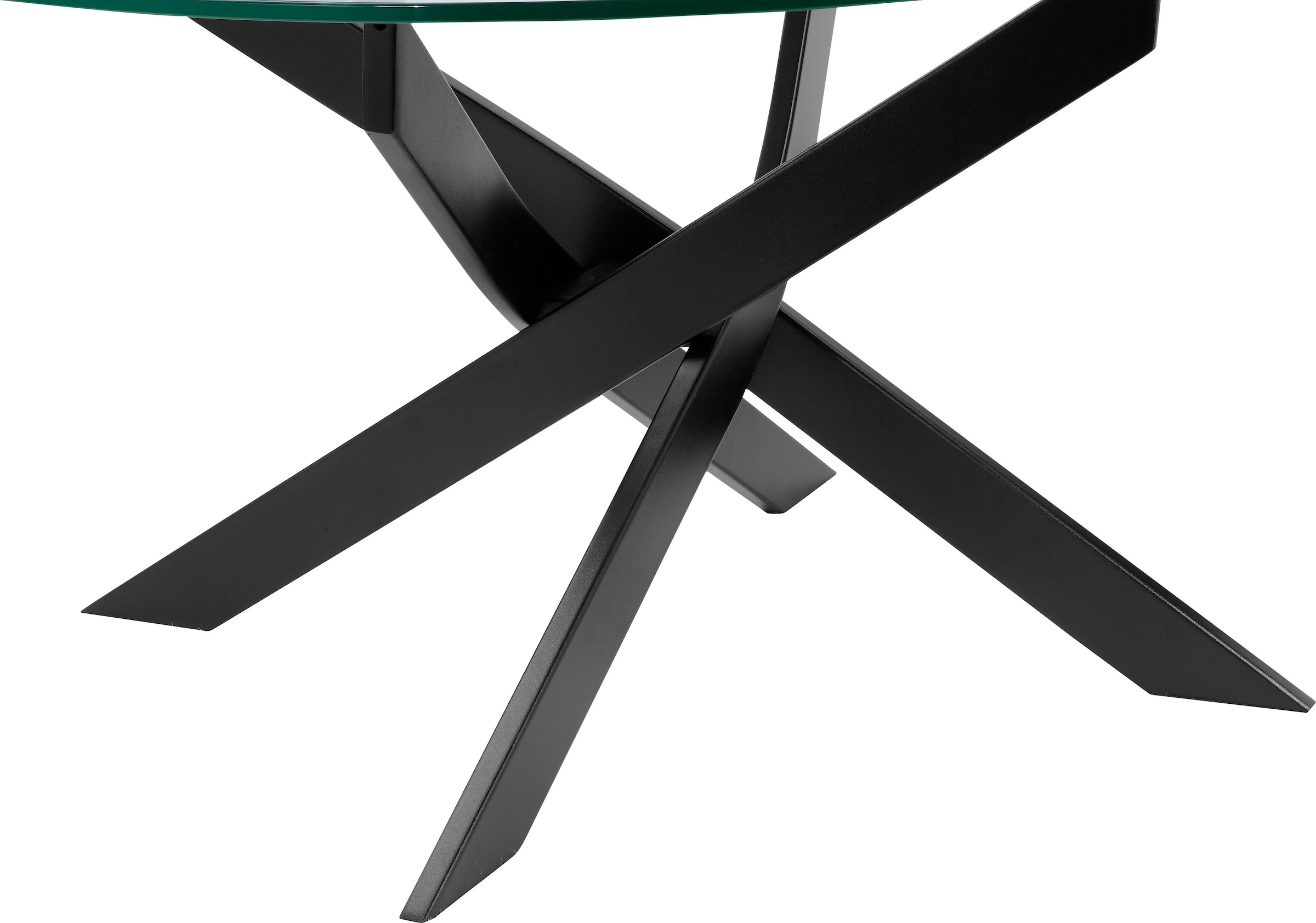 Leonique Couchtisch »Luzie«, unterschiedliches Beingestell (in chrome und schwarz), Breite 80 cm