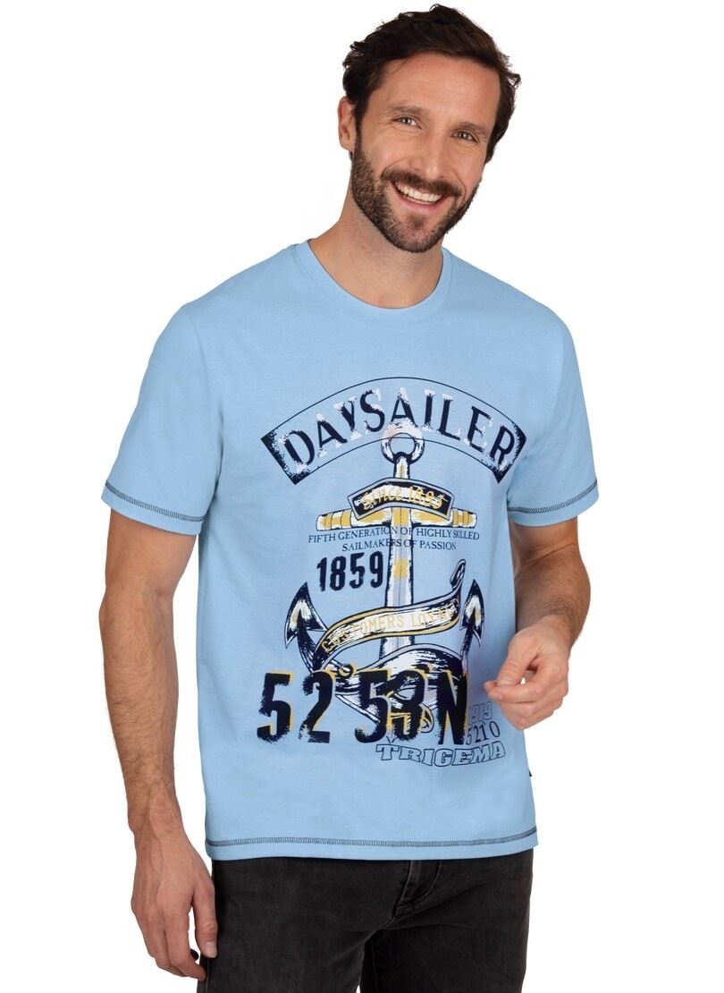 Trigema T-Shirt »TRIGEMA T-Shirt mit maritimem Anker-Druckmotiv«
