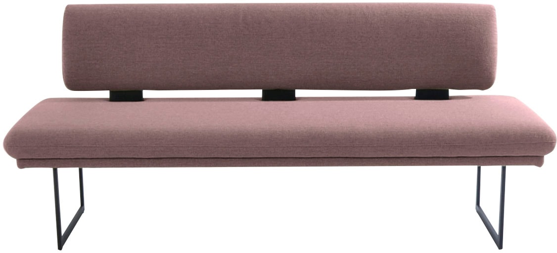 K+W Komfort & Wohnen Polsterbank »Longbeach« 1 Stk. tlg. mit Metallkufen in schwarz Struktur, in der Breite 204cm oder 224cm