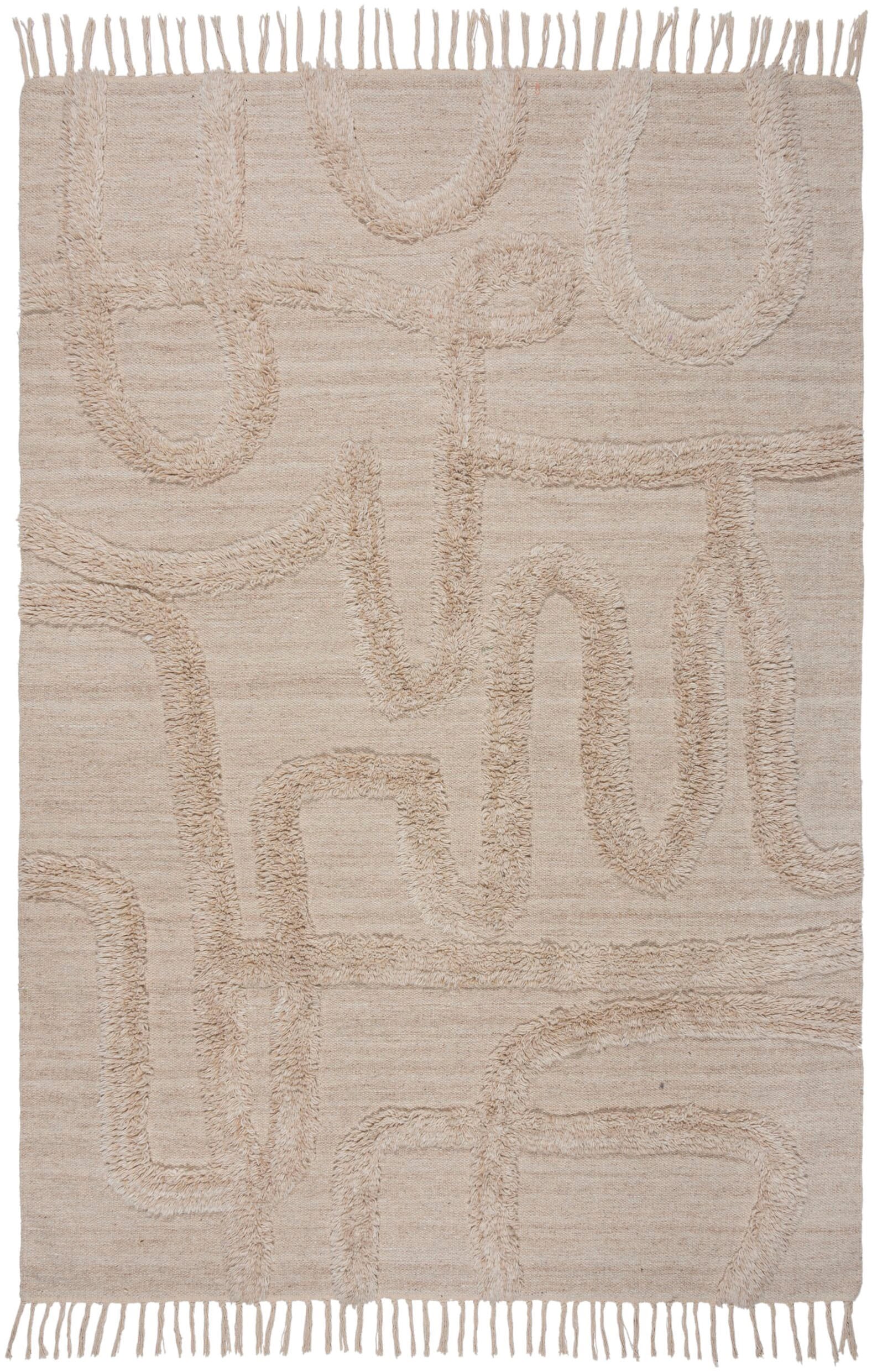 FLAIR RUGS Teppich »Loma«, rechteckig, 20 mm Höhe, mit Fransen