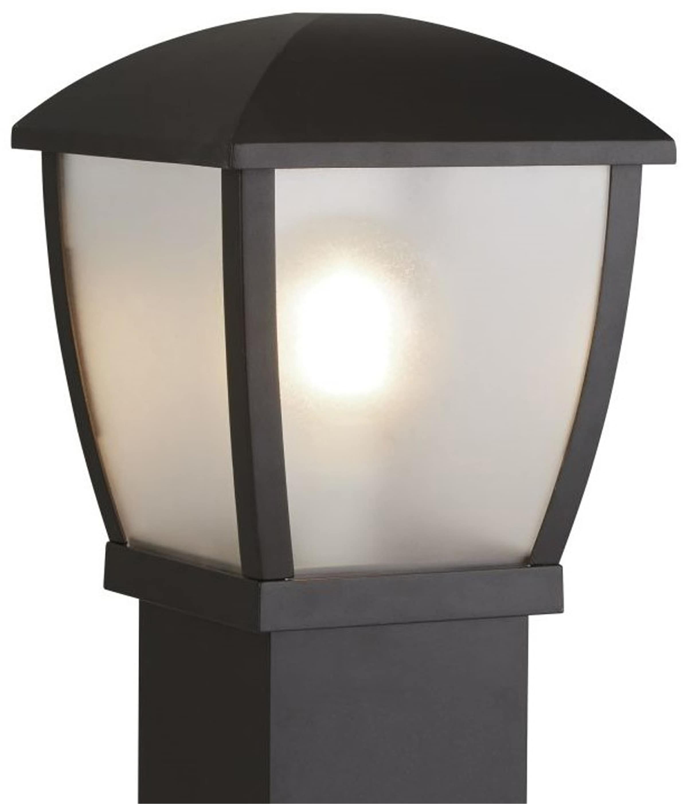 Searchlight Pollerleuchte »Seattle Post - Black Metal & Clear Frosted Polycarbonate« E27 1 Stk.