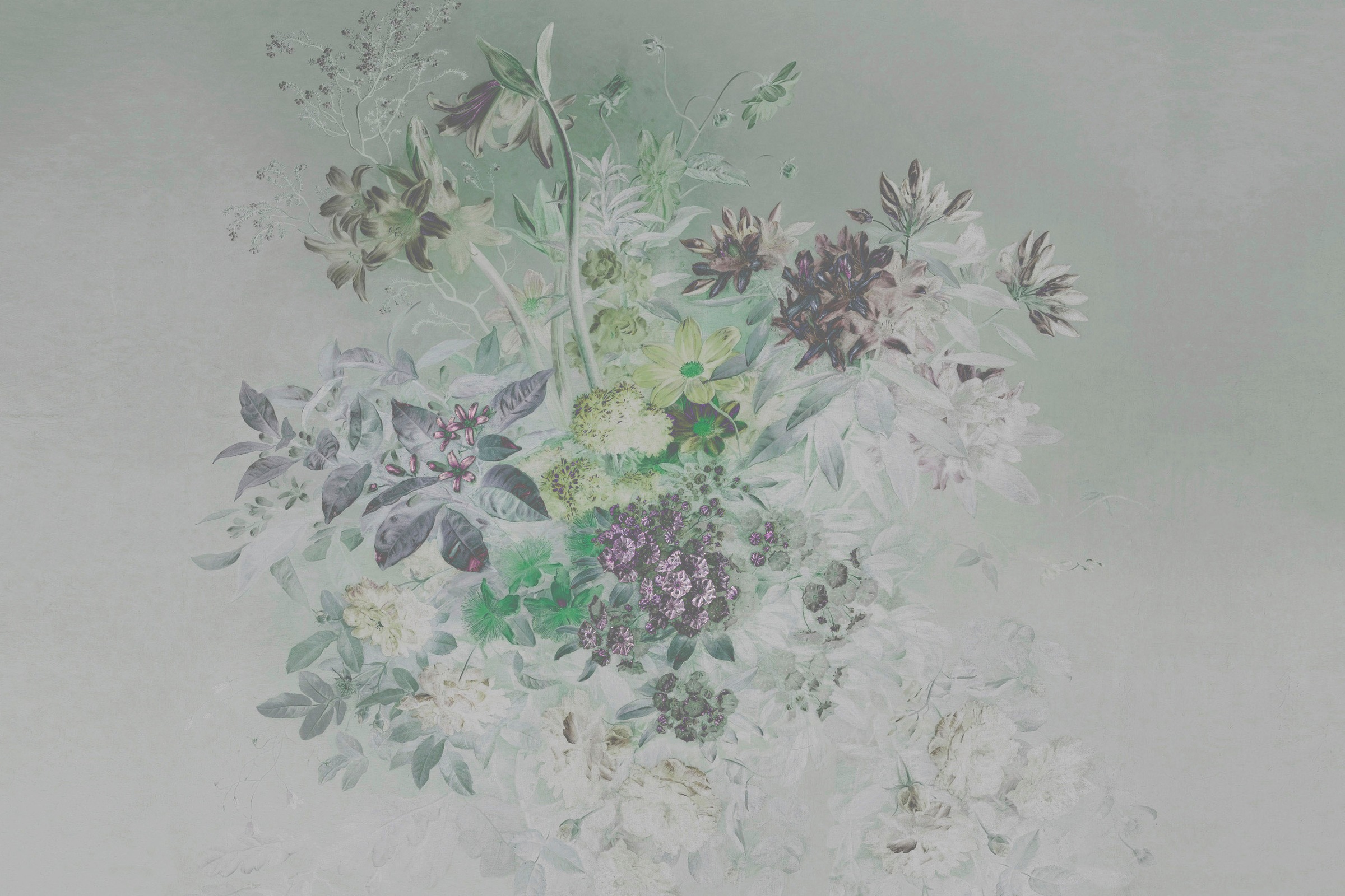 A.S. Création Leinwandbild »bouquet pastel«, Kunst-Blumen-Kinder, (1 St.), Keilrahmen Blumen Floral Grau Pastel Leinwand-Bild Wohnzimmer modern