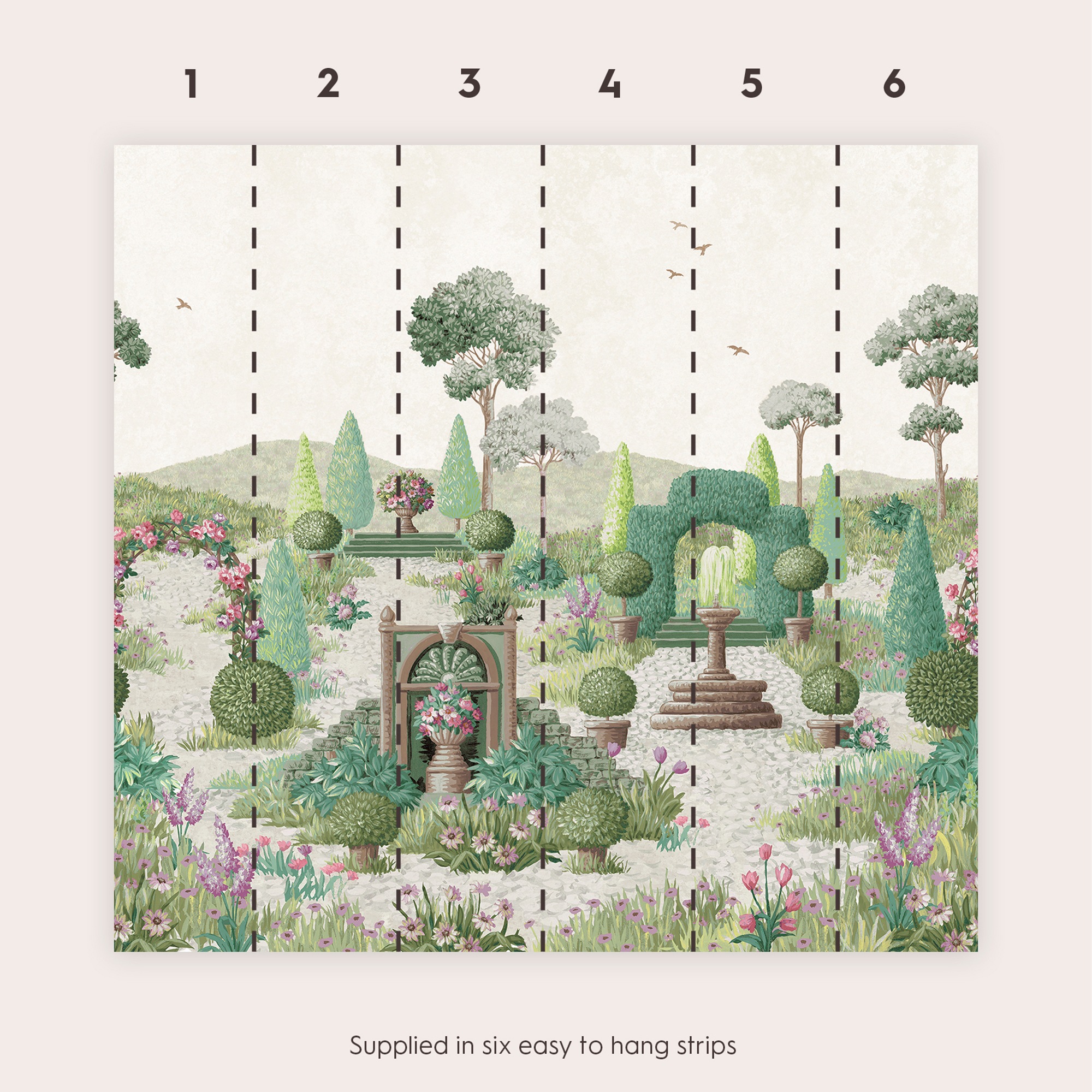 LAURA ASHLEY Vliestapete »Naunton Folly« geblümt glatt 10mx52cm (ca. 5m2)