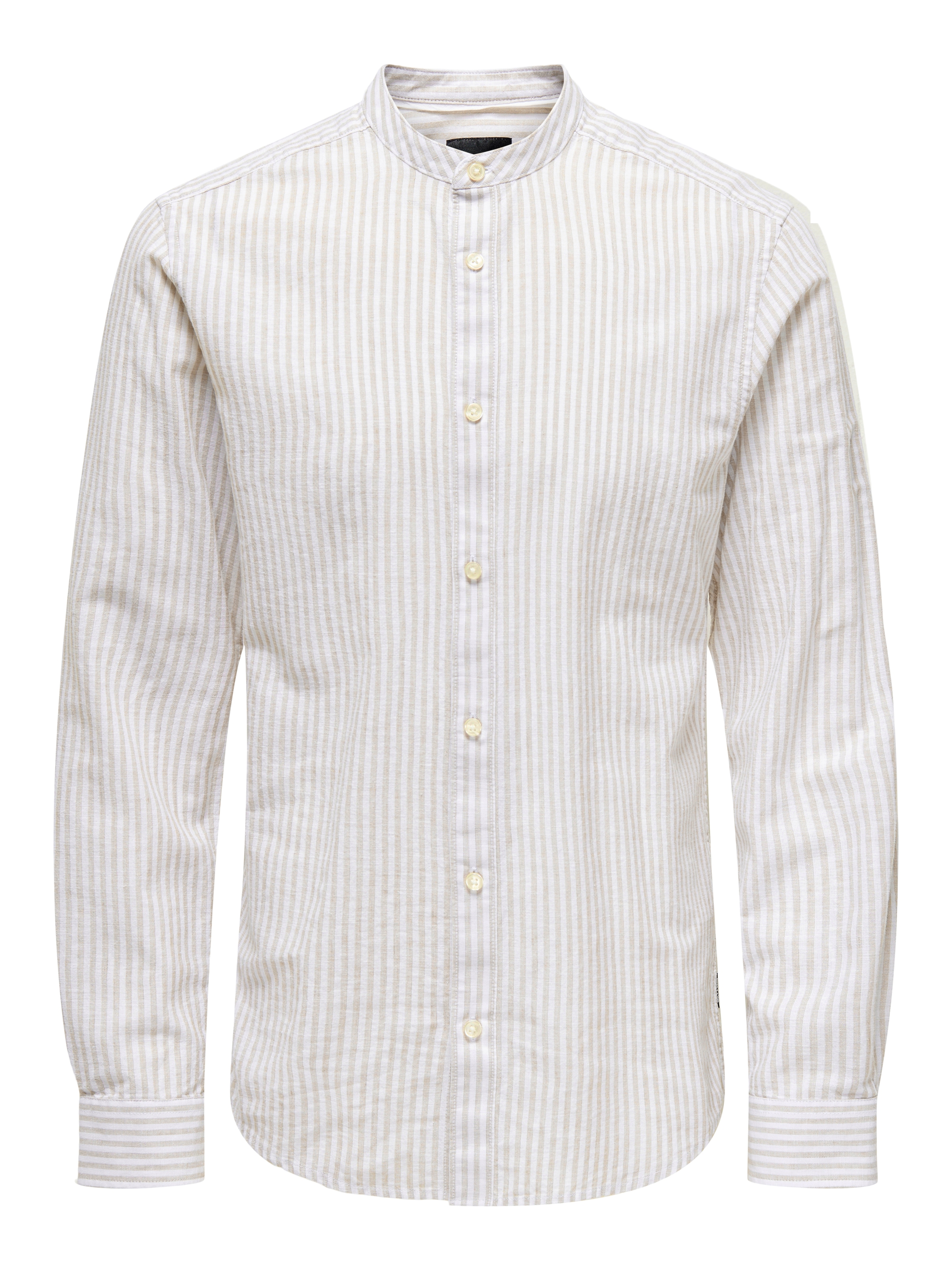 ONLY & SONS Langarmhemd »ONSCAIDEN LS MAO STRIPE LINEN SHIRT NOOS«