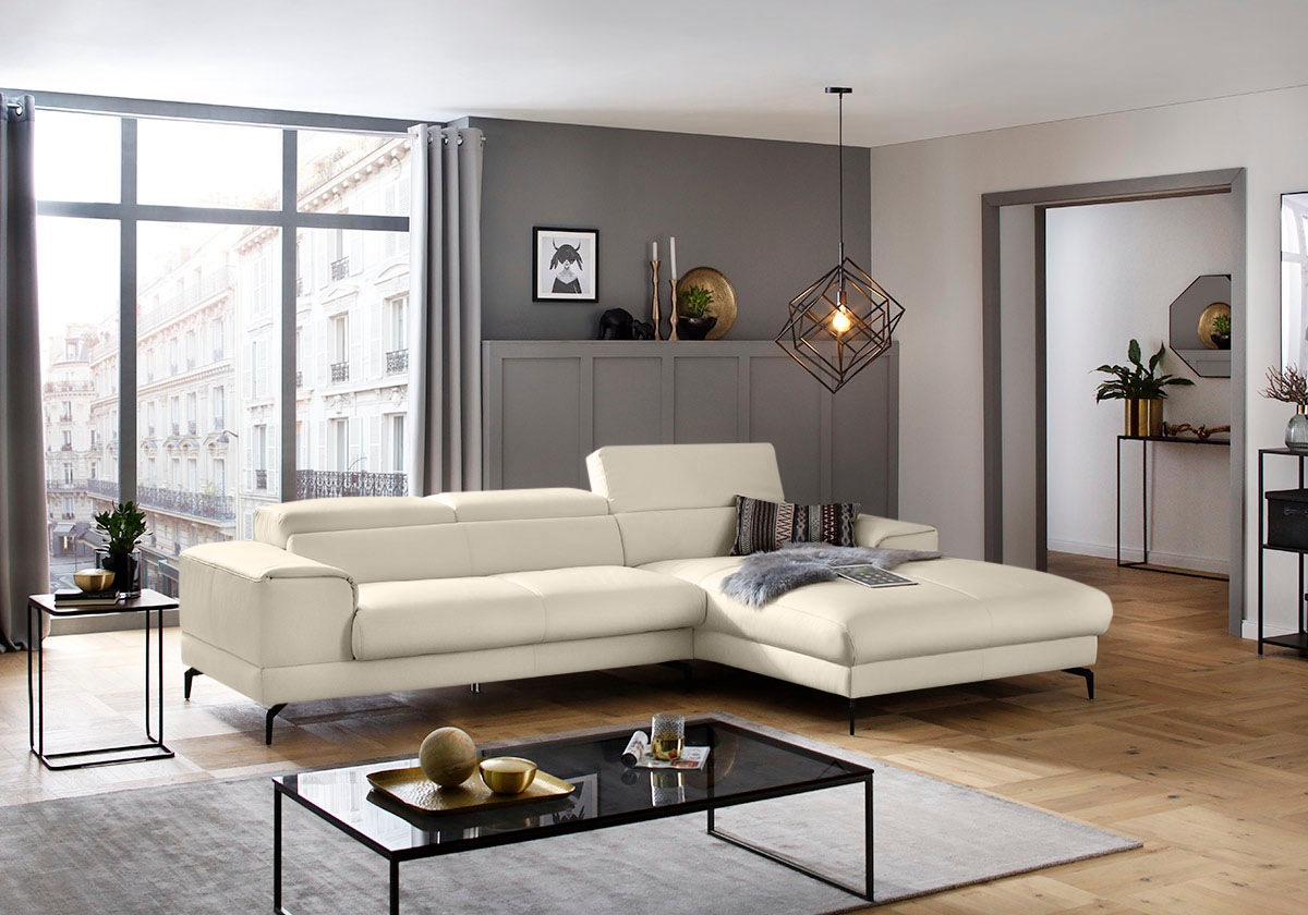 W.SCHILLIG Ecksofa "piedroo, Designsofa mit tollem Sitzkomfort, L-Form" Kop günstig online kaufen