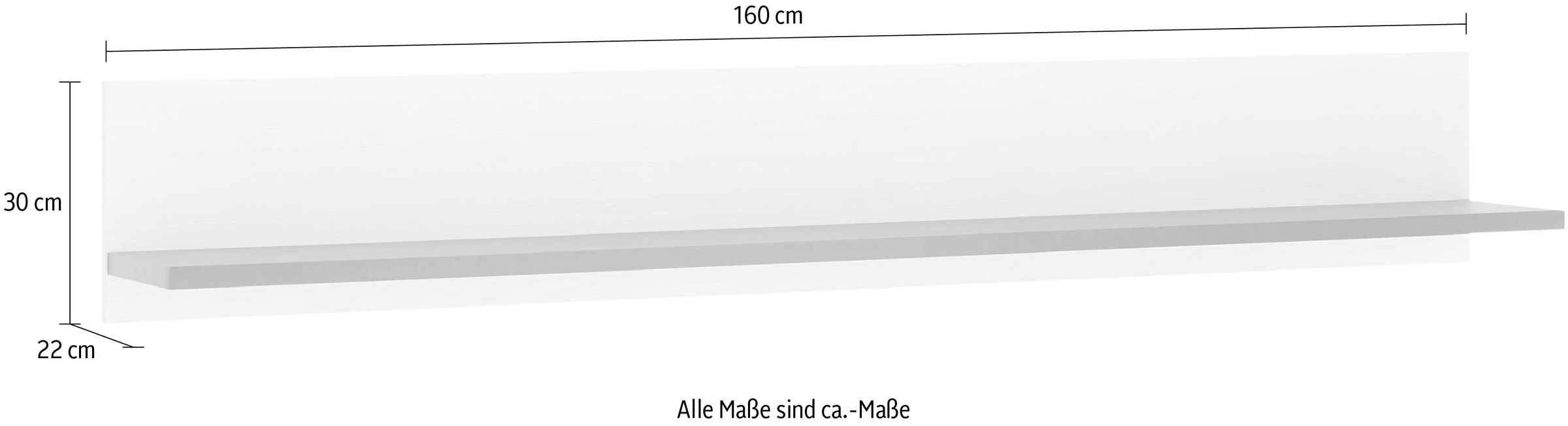 Home affaire Wandregal »SHERWOOD«, in modernem Holz Dekor, Breite 160 cm