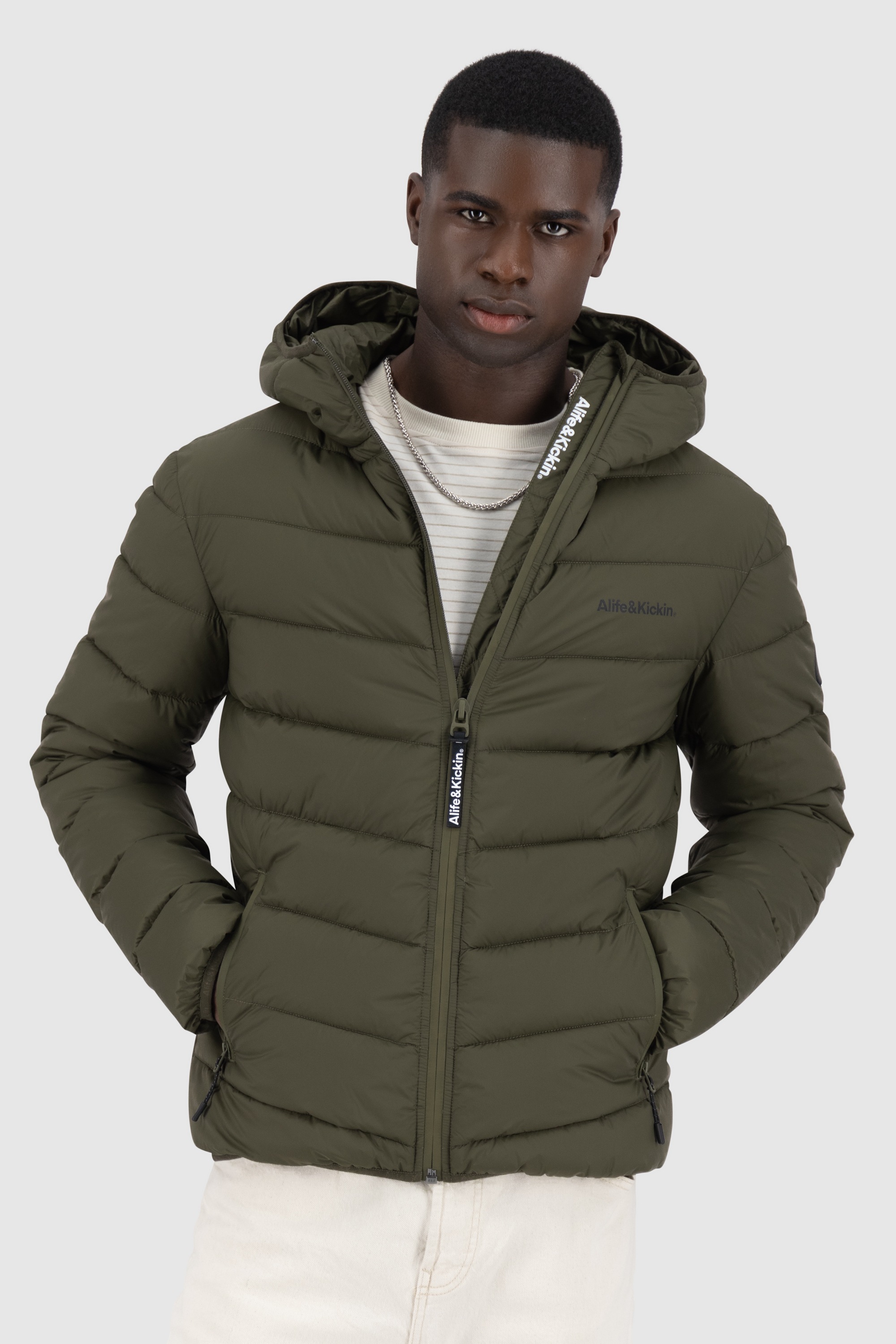 Alife & Kickin Winterjacke »Herren Mr AndersonAK A«, Warme kurze Jacke mit gefütterter Kapuze und und Brustinnentaschen