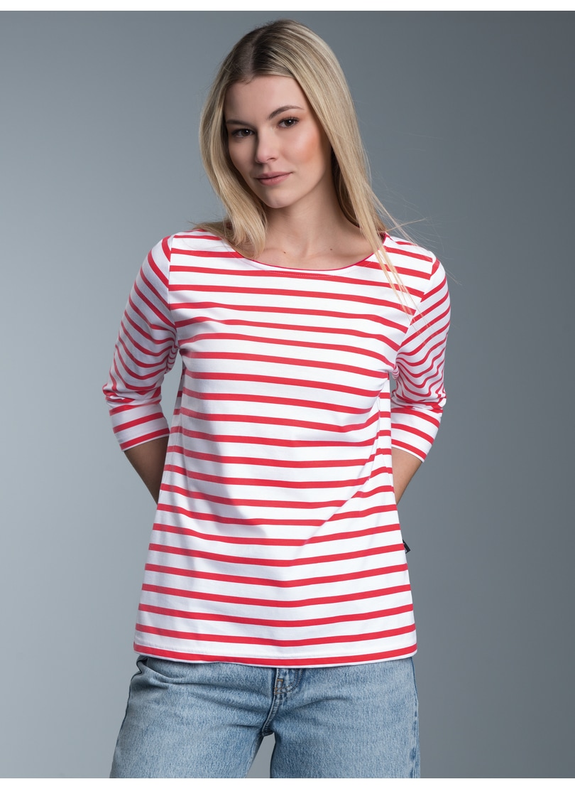 Trigema Longsleeve »TRIGEMA Dreiviertelarm Shirt mit Ringelmuster«, (1 tlg.)