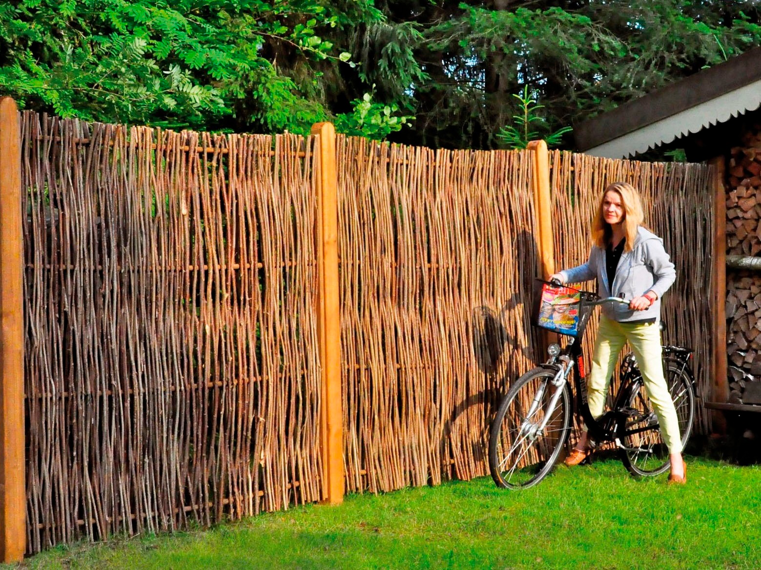 Tetzner & Jentzsch Geflechtzaun »Portland 5« 7 Elemente, LxH: 1332x180 cm