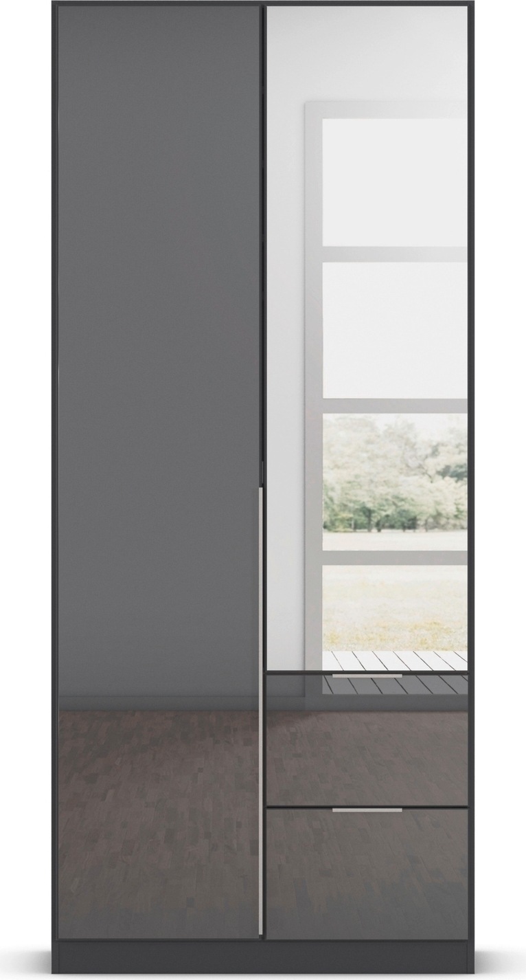 rauch Drehtürenschrank »Kleiderschrank Kleiderschränke Schrank Garderobe AGORDO mit Glasfront«, (in zwei Griff-Farben mit Glasfront), mit Außenschubkästen, in 6 Breiten und 2 Höhen MADE IN GERMANY
