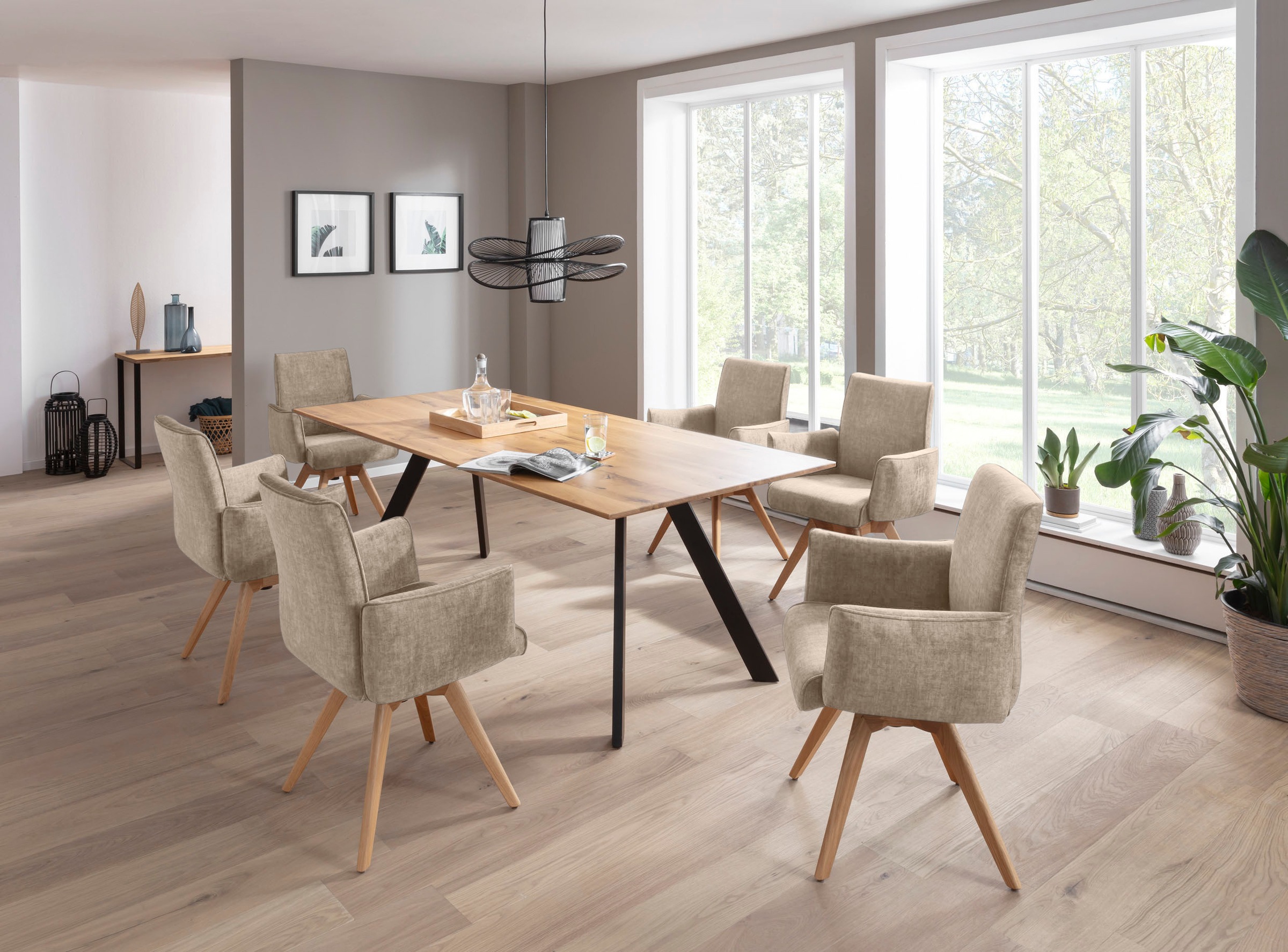 K+W Komfort & Wohnen Drehstuhl () Armlehnenstuhll mit 360° Drehfunktion mas günstig online kaufen