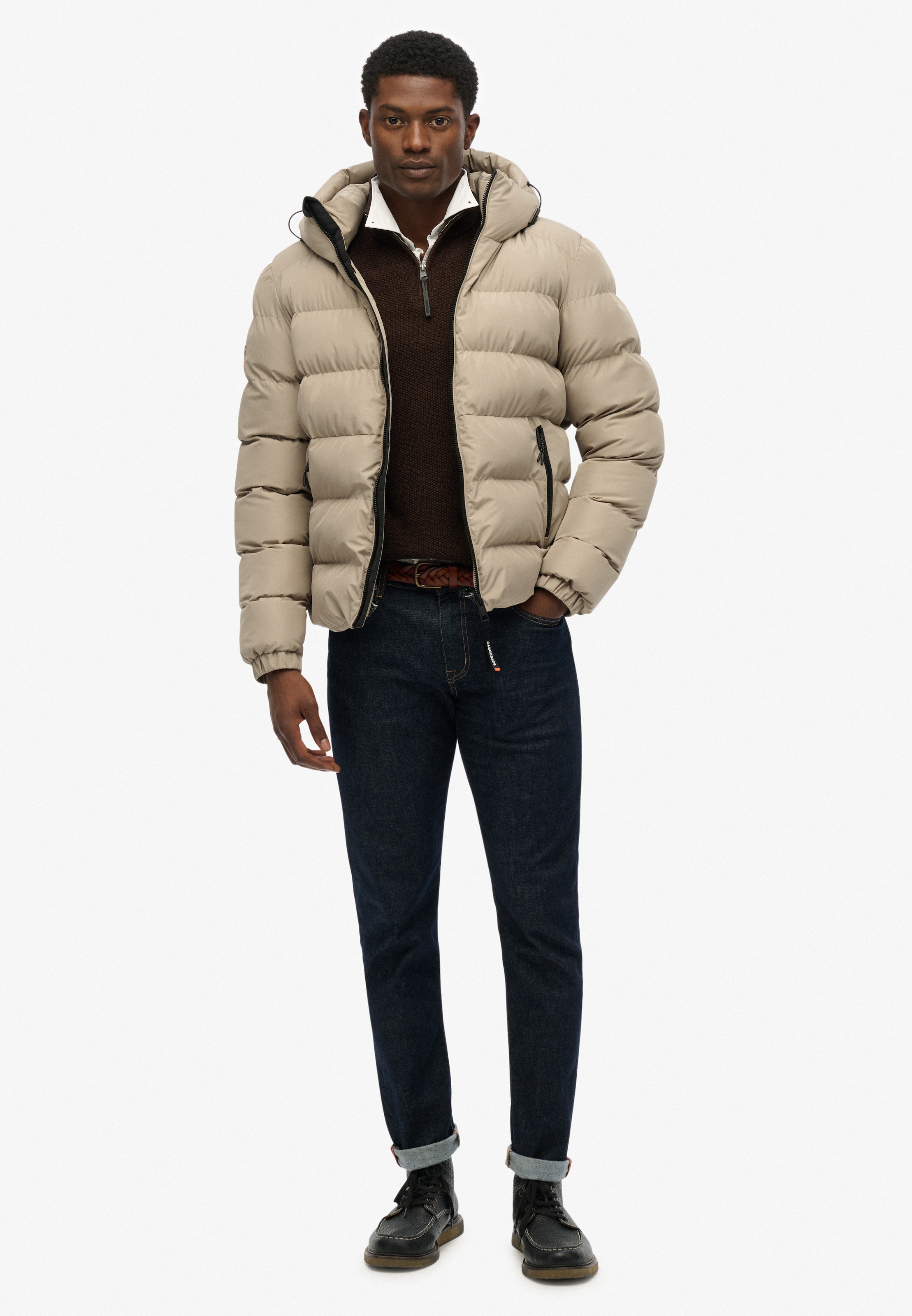 Superdry Steppjacke »HOODED SPORTS PUFFER JACKET«, mit Kapuze