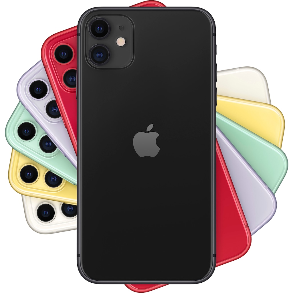 Apple Smartphone »iPhone 11«, black, 15,5 cm/6,1 Zoll, 128 GB Speicherplatz, 12 MP Kamera, ohne Strom-Adapter und Kopfhörer