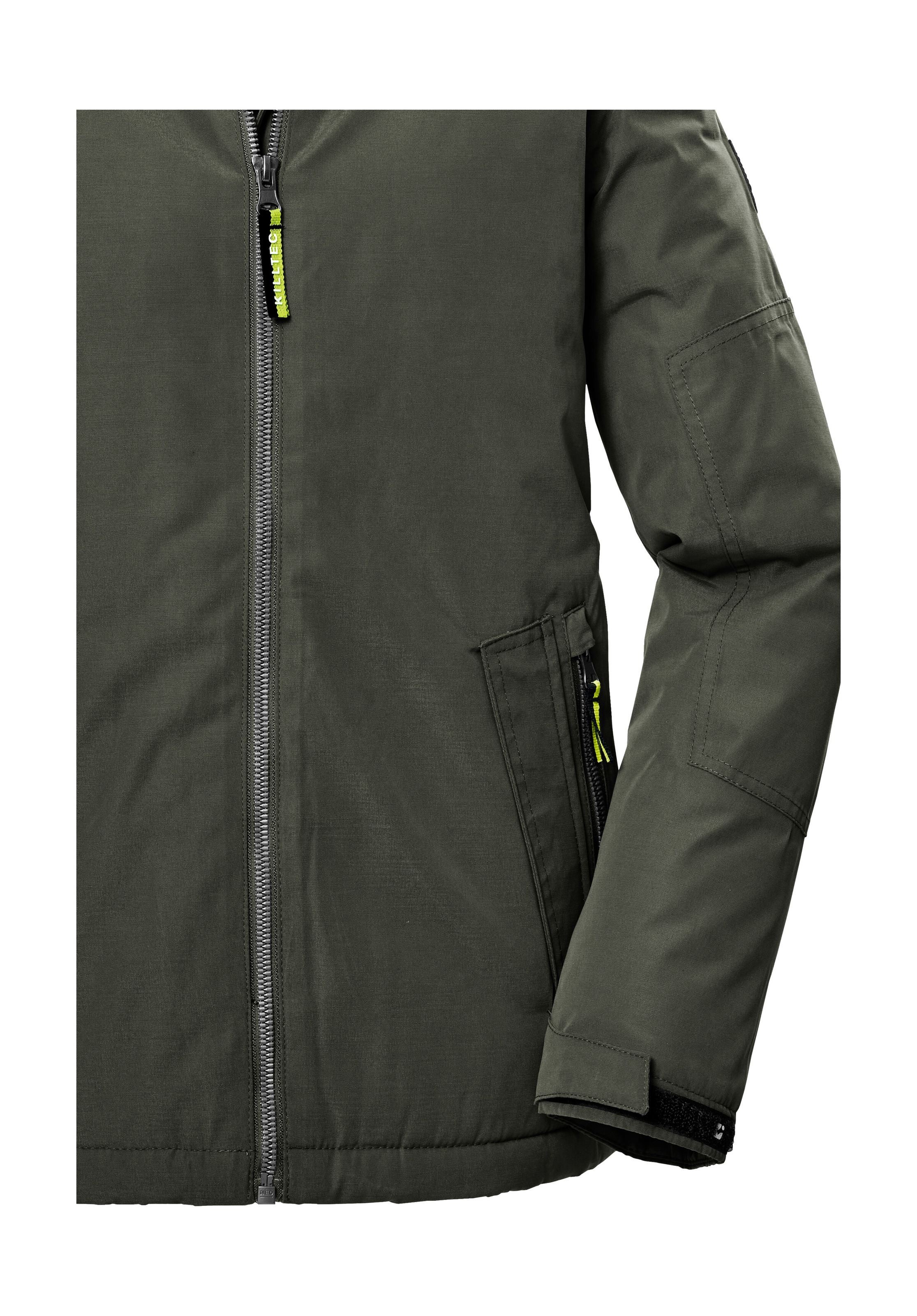 Killtec Funktionsjacke »KOW 377 BYS JCKT«, Wasserdichte Funktionsjacke mit Kapuze, warmem Futter und Kinnschutz