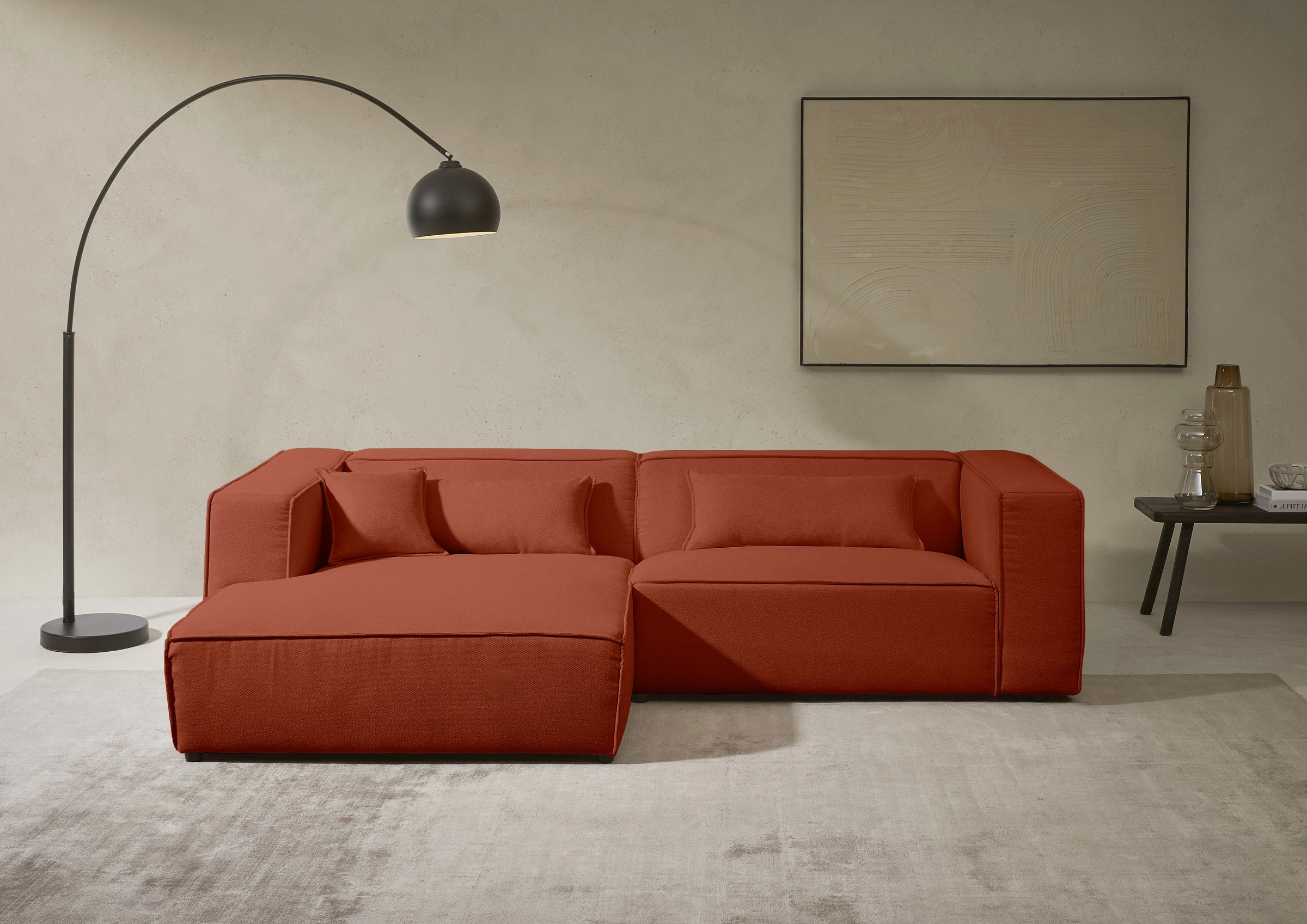 LeGer Home by Lena Gercke Ecksofa »PIARA mit Kedernaht, Cord, Leinenoptik o günstig online kaufen