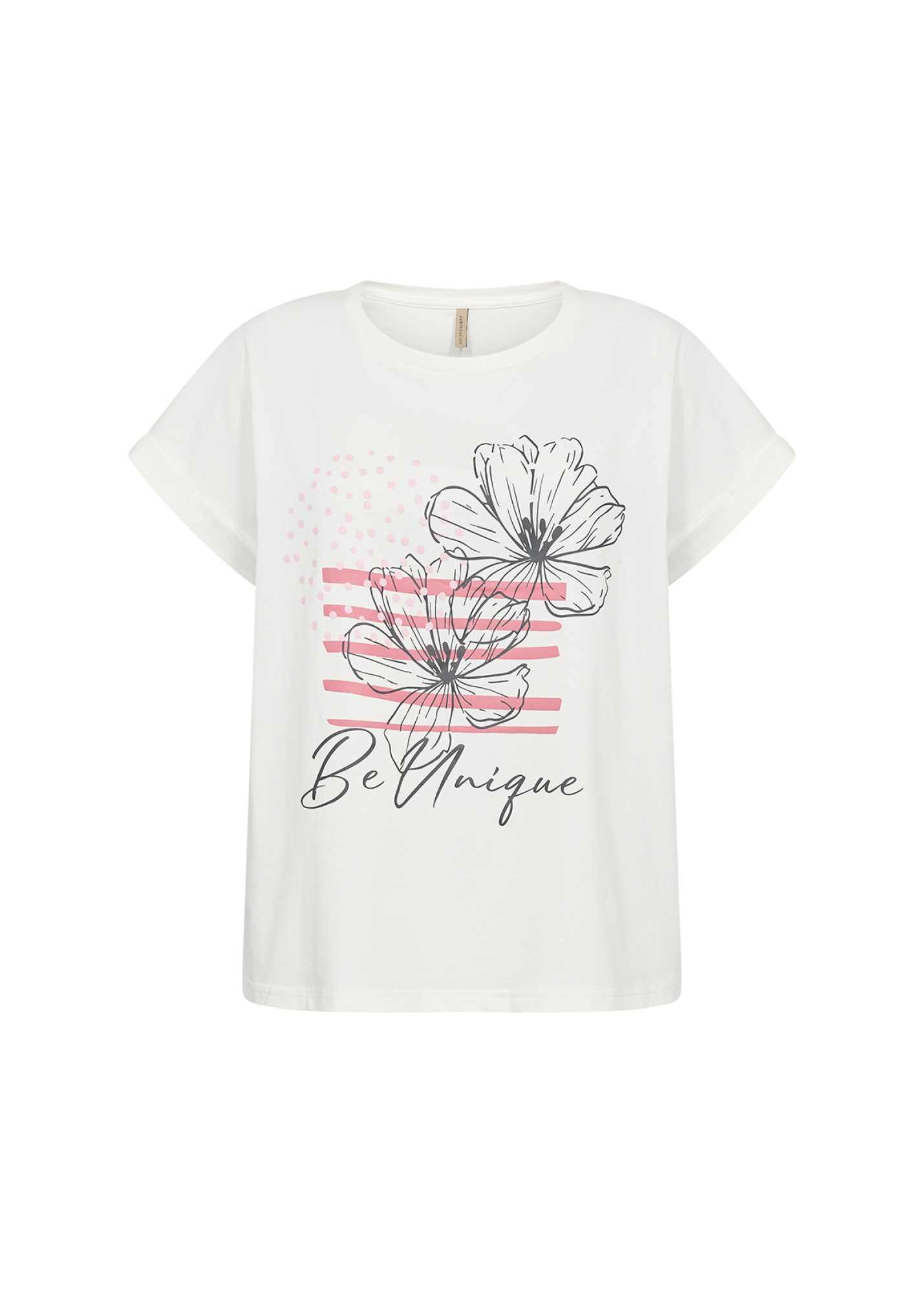 soyaconcept Kurzarmshirt »SC-RINA FP 15« Kurzarmshirt, aus Baumwollmischung mit Elasthan, normale Passform