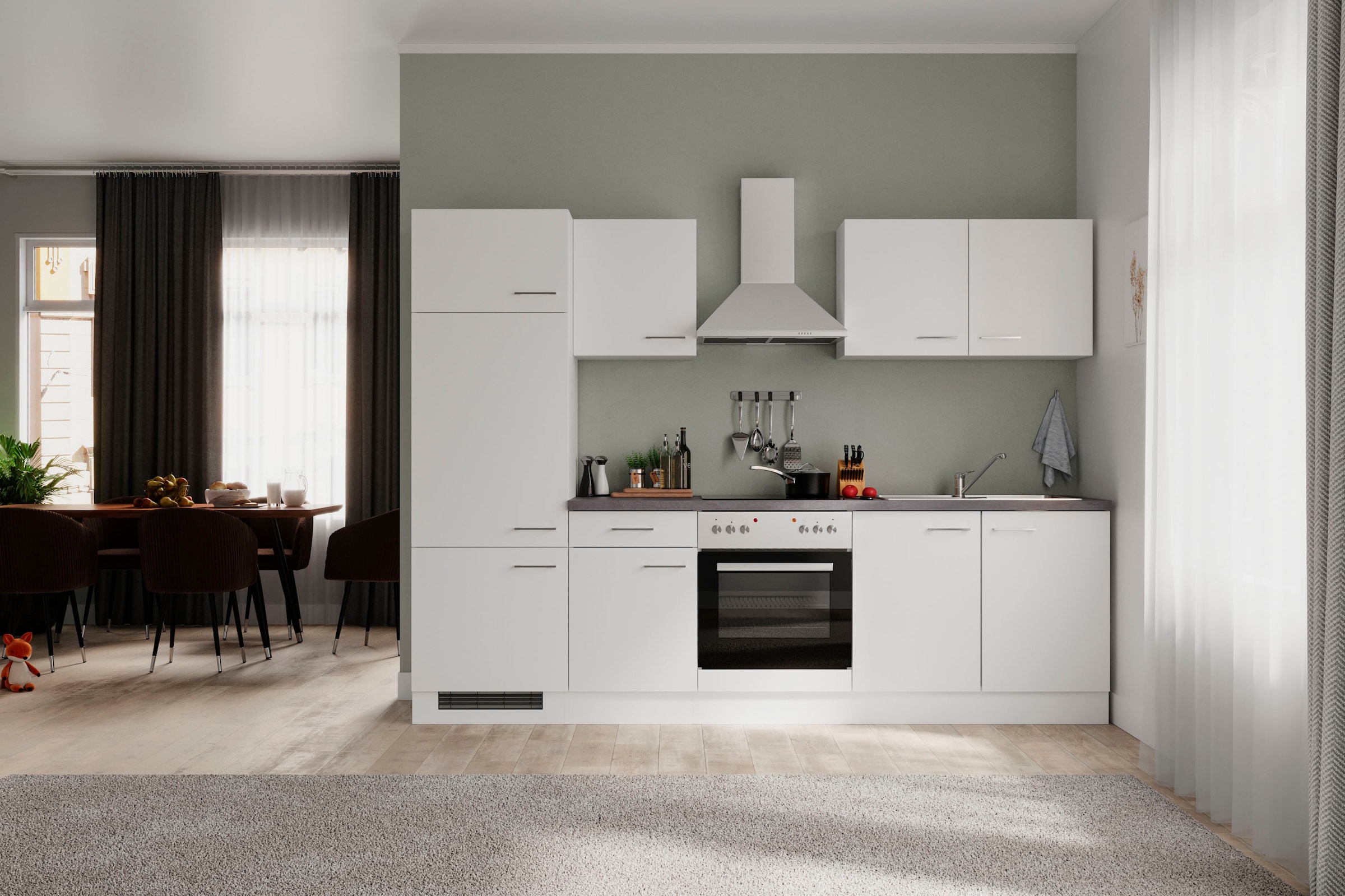 Flex-Well Küchenzeile »Kopenhagen« wahlw. mit E-Geräten, Breite 270 cm, vie günstig online kaufen