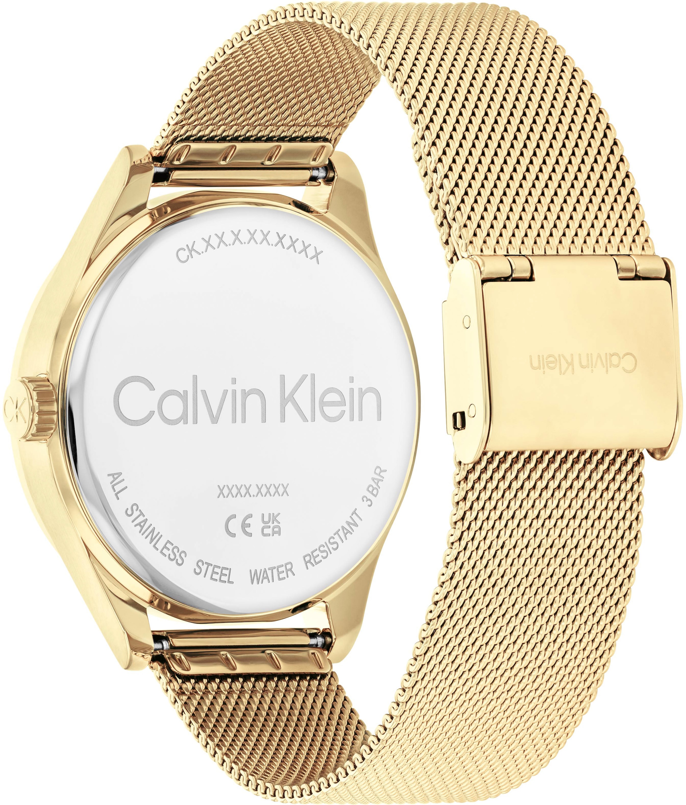 Calvin Klein Multifunktionsuhr »TIMELESS«, Quarzuhr, Armbanduhr, Damen, Datum, Glaskristalle, Edelstahlarmband