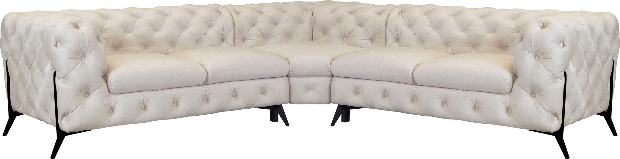 Home affaire Chesterfield-Sofa »Amaury L-Form« Chesterfield-Optik, Breite/T günstig online kaufen