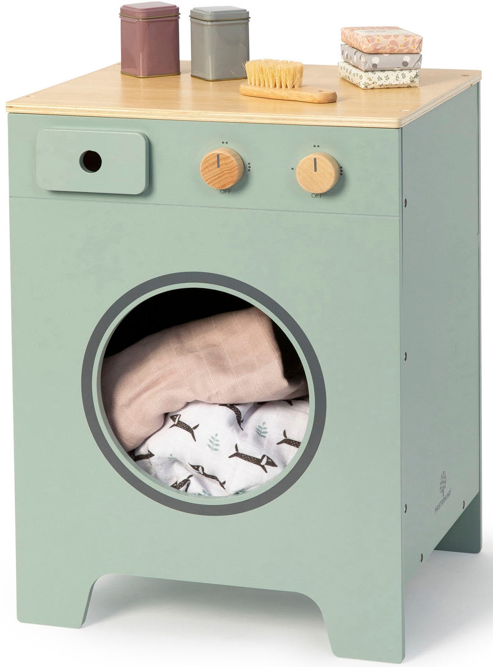 Kinder-Waschmaschine »Mix & Match, salbei/natur«, FSC®-Holz aus gewissenhaft...