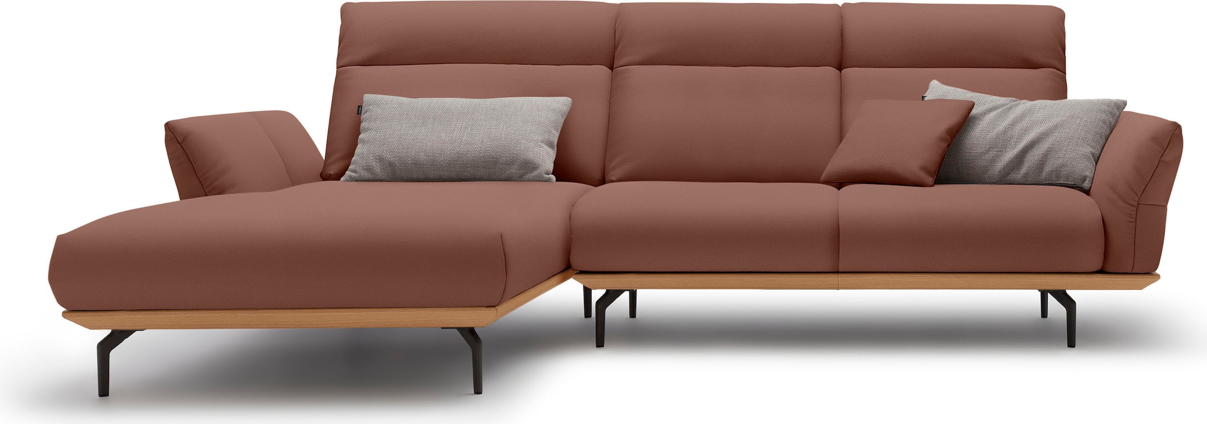 Creation BY ROLF BENZ Ecksofa »CR.460«, Sockel in Eiche, Alugussfüße in umb günstig online kaufen
