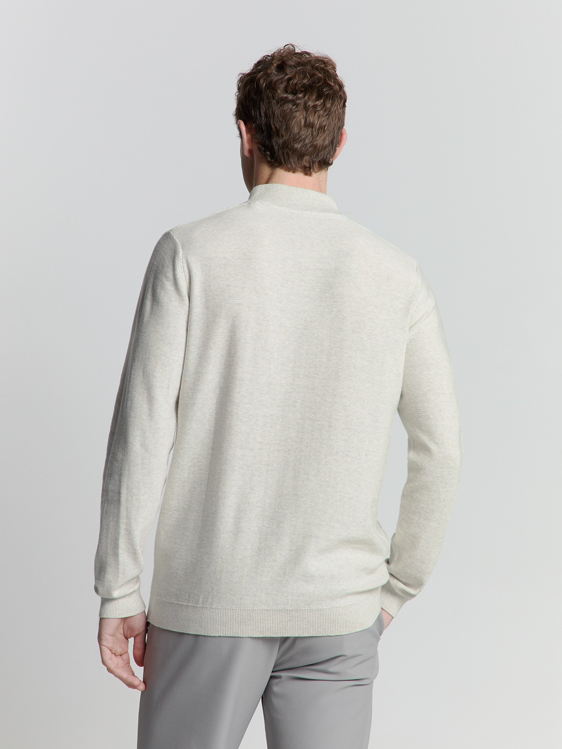 NO EXCESS Rundhalspullover »No Excess Halber Reißverschluss Pullover«