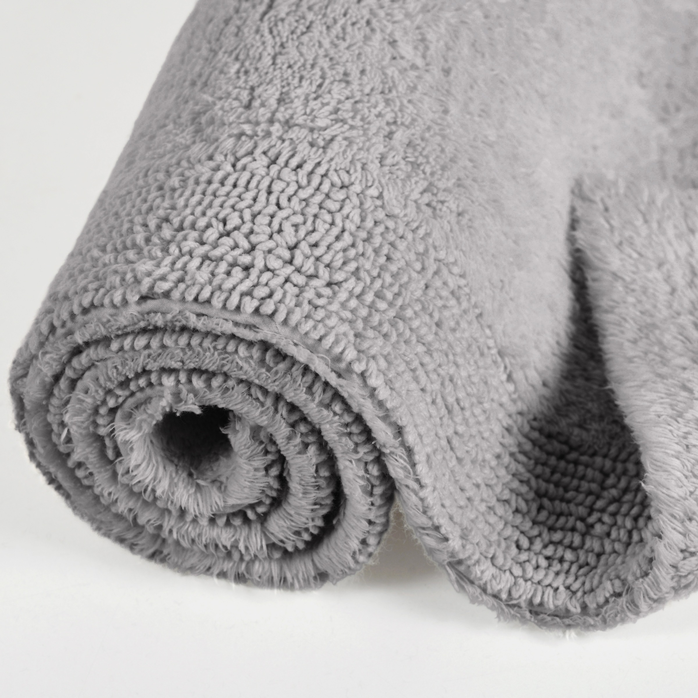 my home Badematte »Kapra, Badvorleger, Badezimmer Teppich«, beidseitig nutzbar-fußbodenheizungsgeeignet-strapazierfähig, mit Bordüre, Badteppich, Badematte, Baumwolle