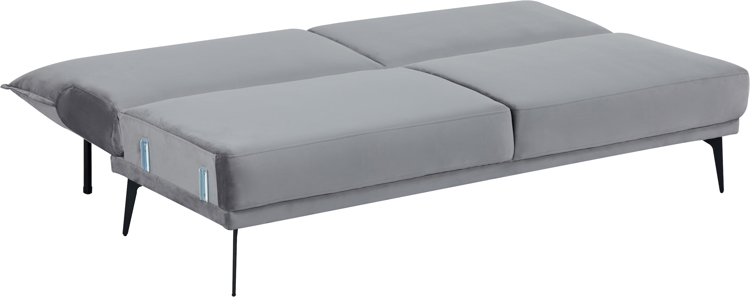 INOSIGN Schlafsofa »TULARE, 204 cm, klappbarer 3-Sitzer mit verstellbarer Rückenlehne,«, Schlaffunktion, Velvet-Samtvelours u. Webstoff