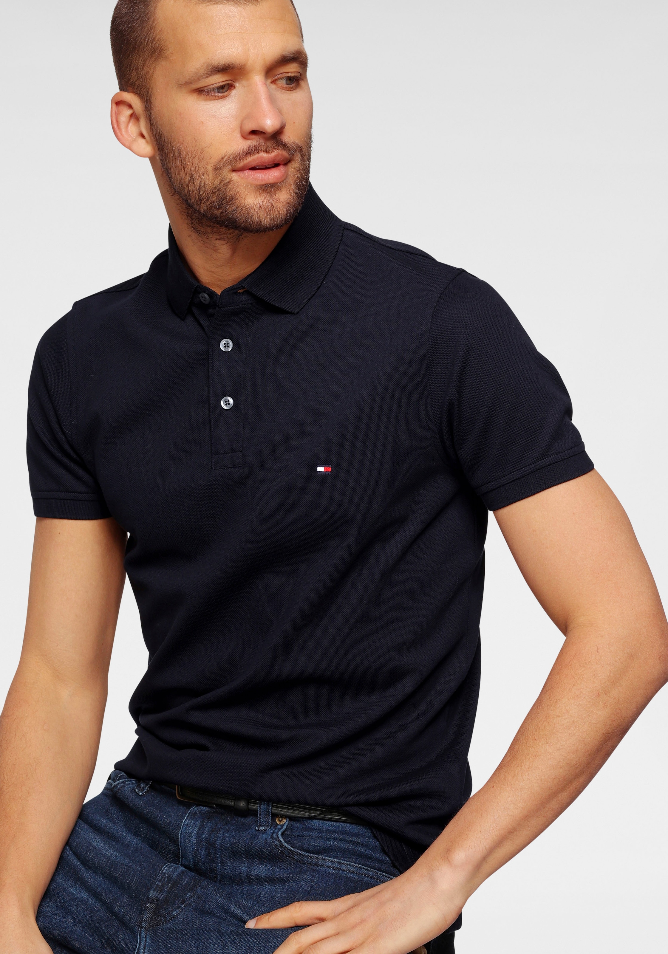 Tommy Hilfiger Poloshirt »1985 SLIM POLO«, hochwertige Baumwoll-Piqué-Qualität