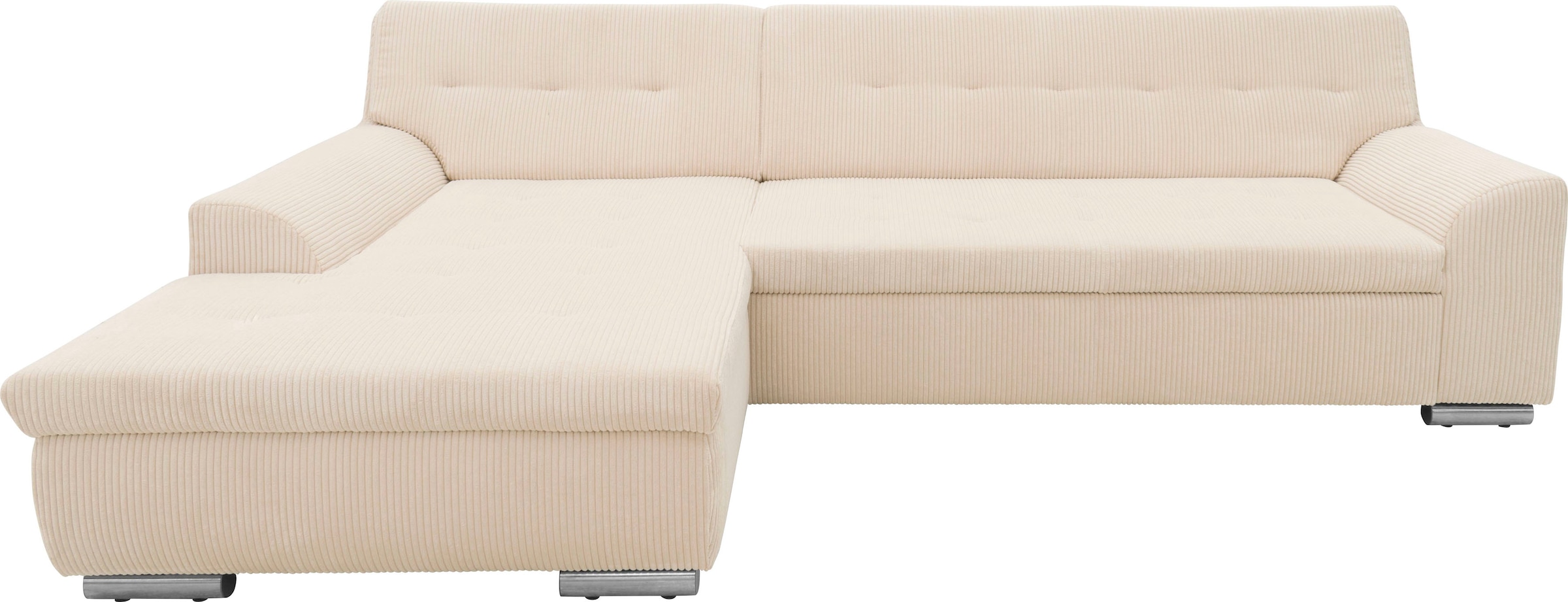 DOMO collection Ecksofa Treviso, wahlweise mit Bettfunktion, incl. Zierkissen