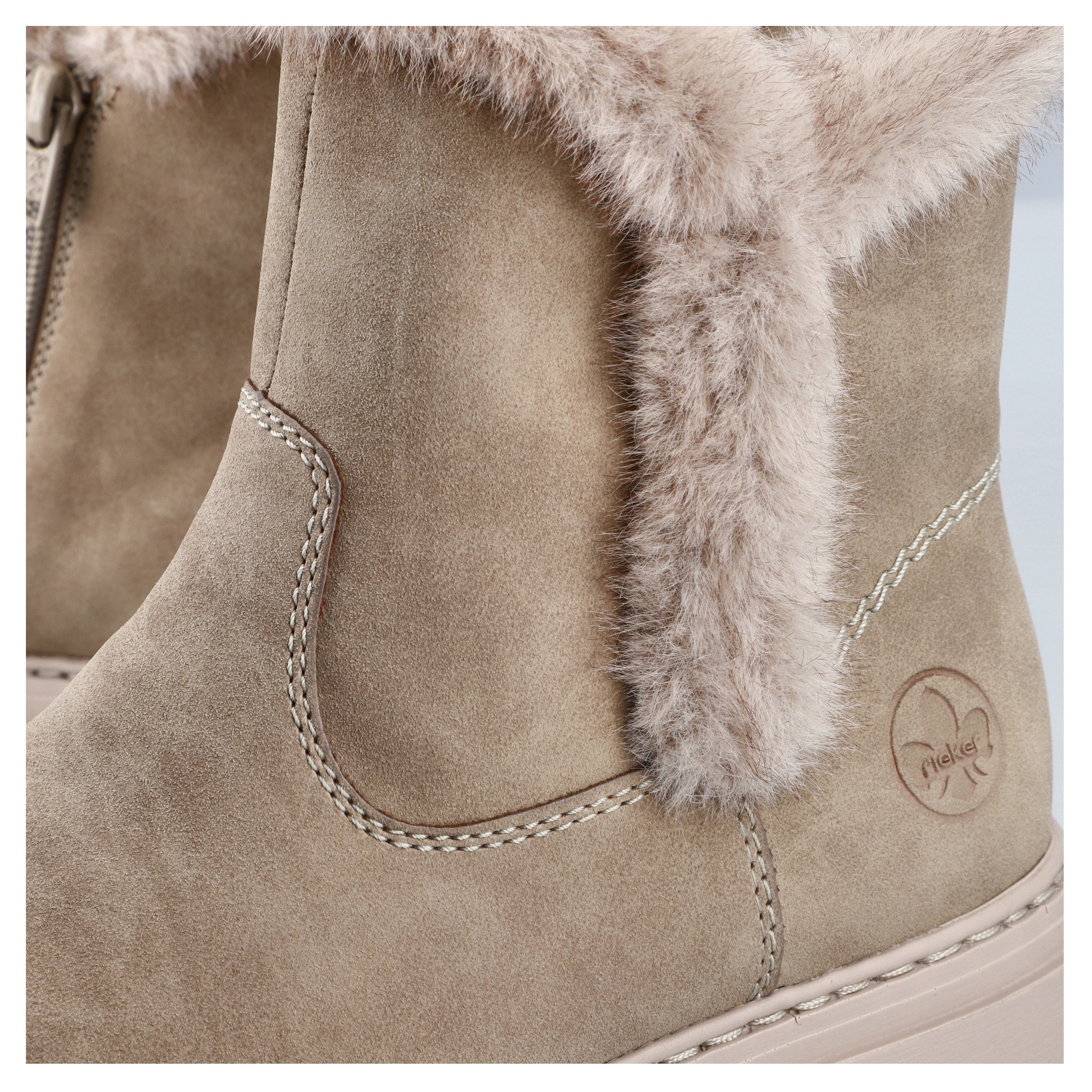Rieker Winterstiefelette, Winterboots, Profilsohle, Blockabsatz, mit Innen-Reißverschluss